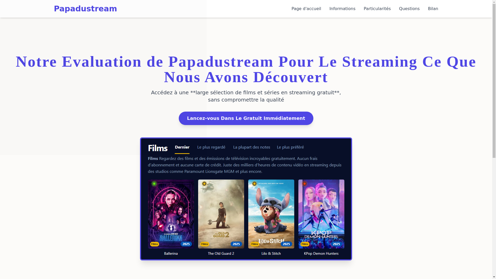 website screenshot of https://papadustream-hh7g.pages.dev/