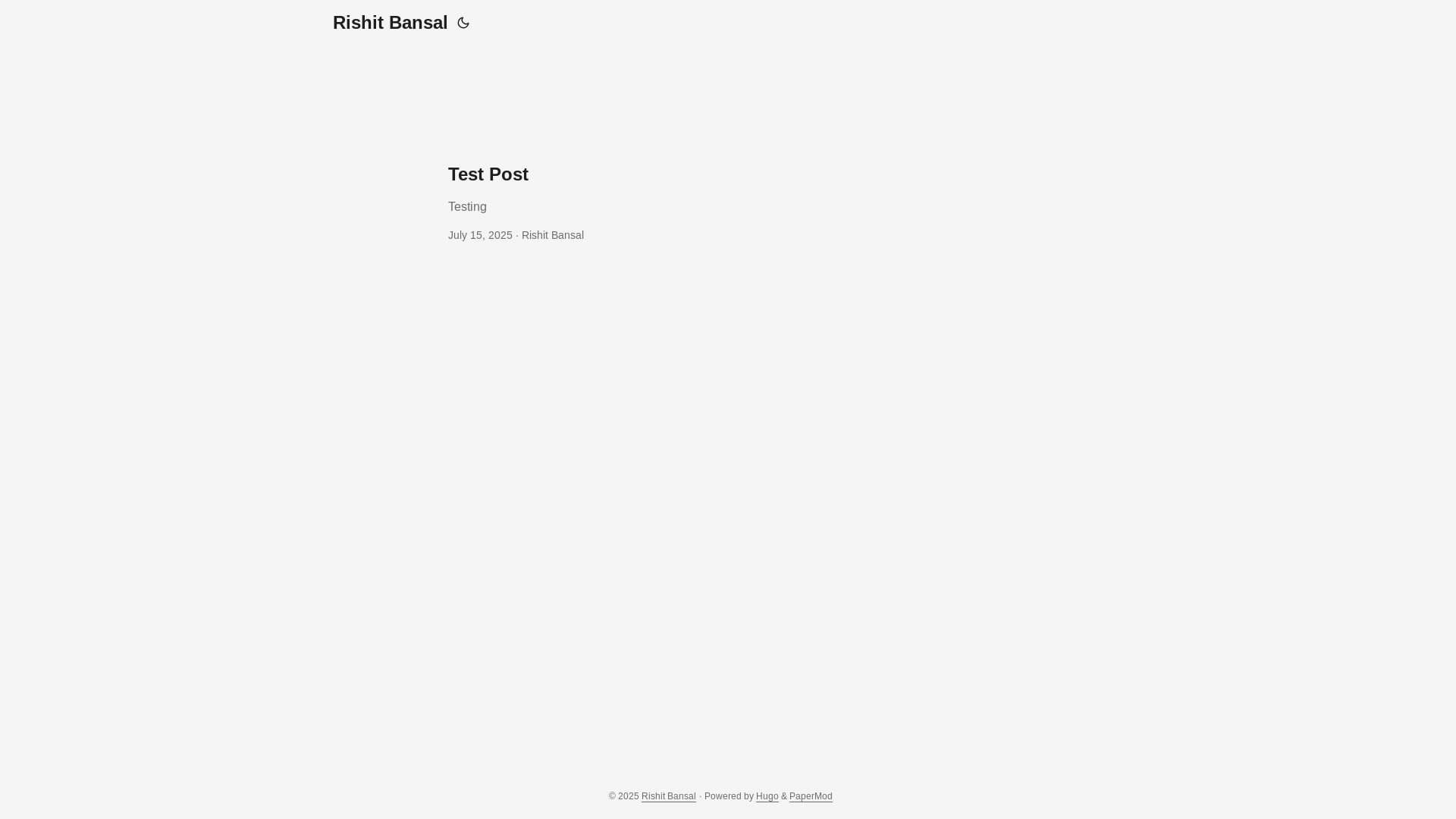website screenshot of https://rishitbansal.com/