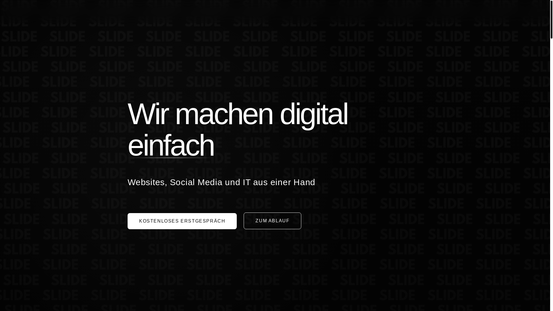 website screenshot of https://slideagentur.ch/