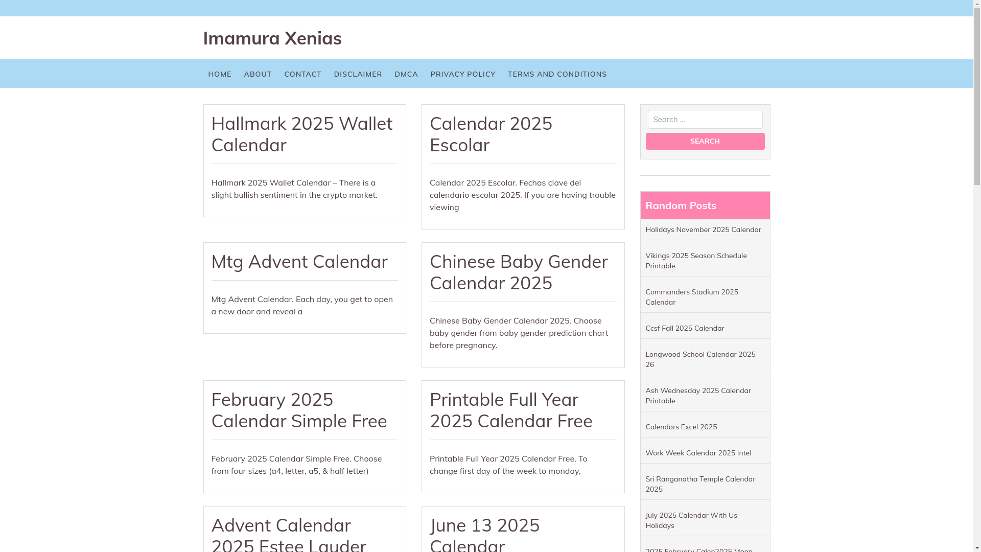 website screenshot of https://imamuraxenias.pages.dev/