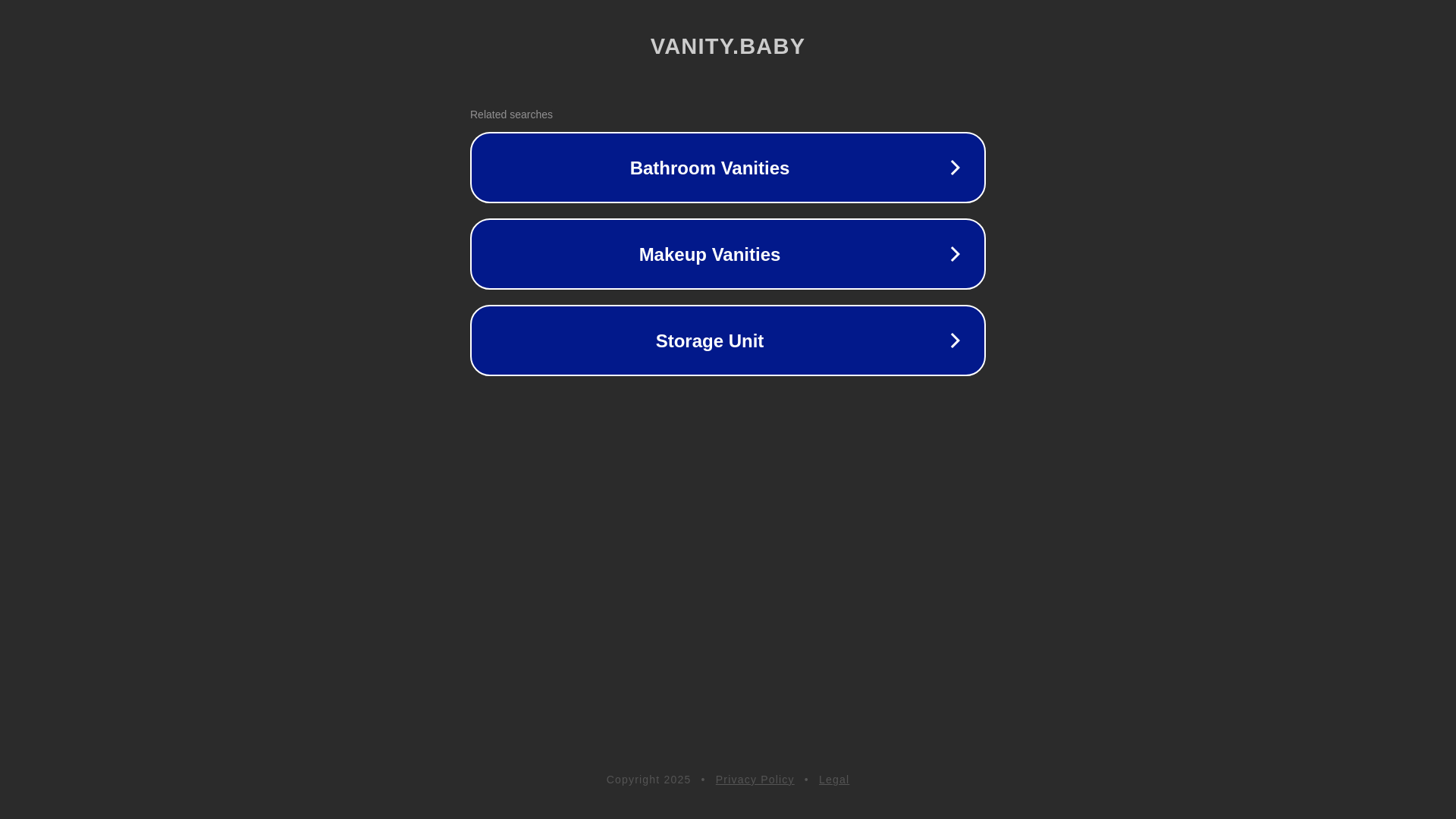 website screenshot of https://vanity.baby/
