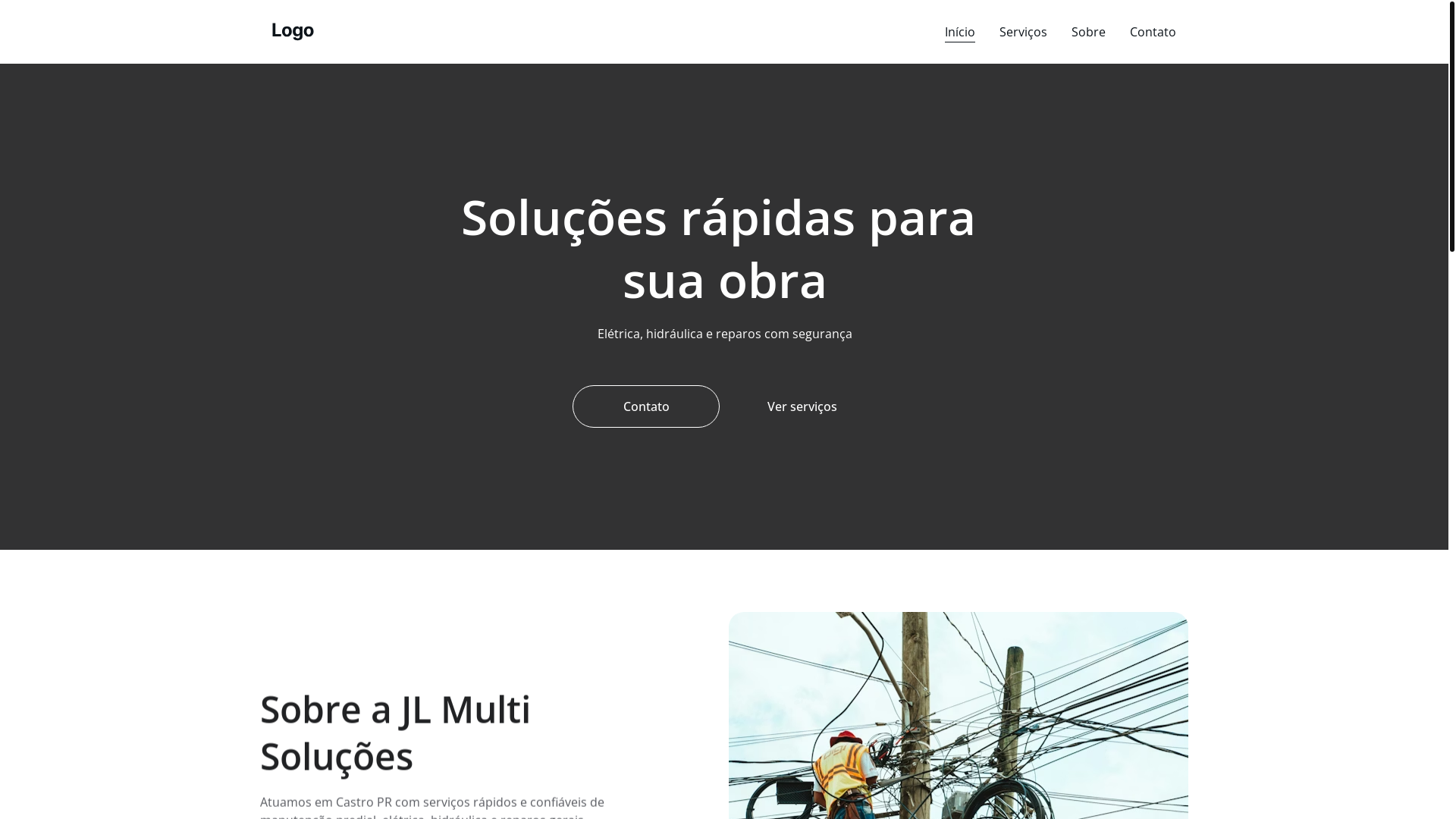 website screenshot of https://jlmultisolucoes.com.br/
