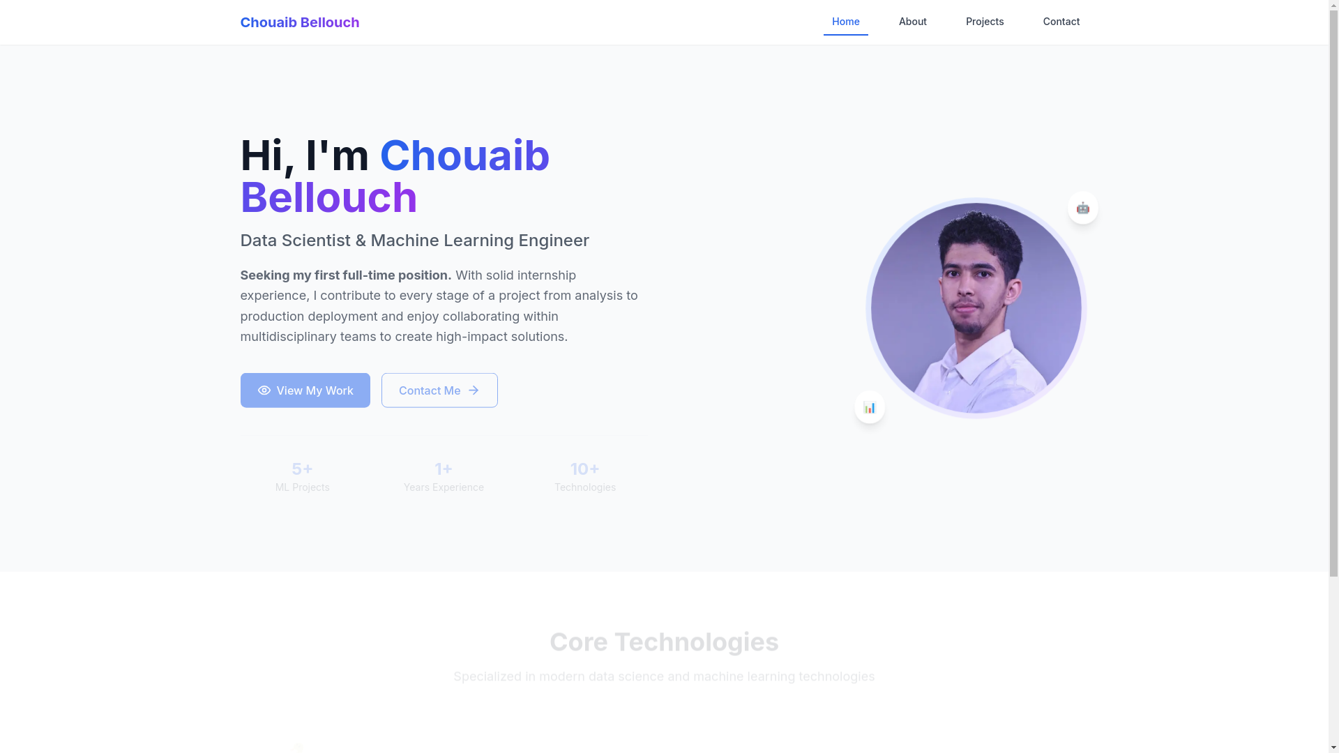 website screenshot of https://chouaibbellouch.com/