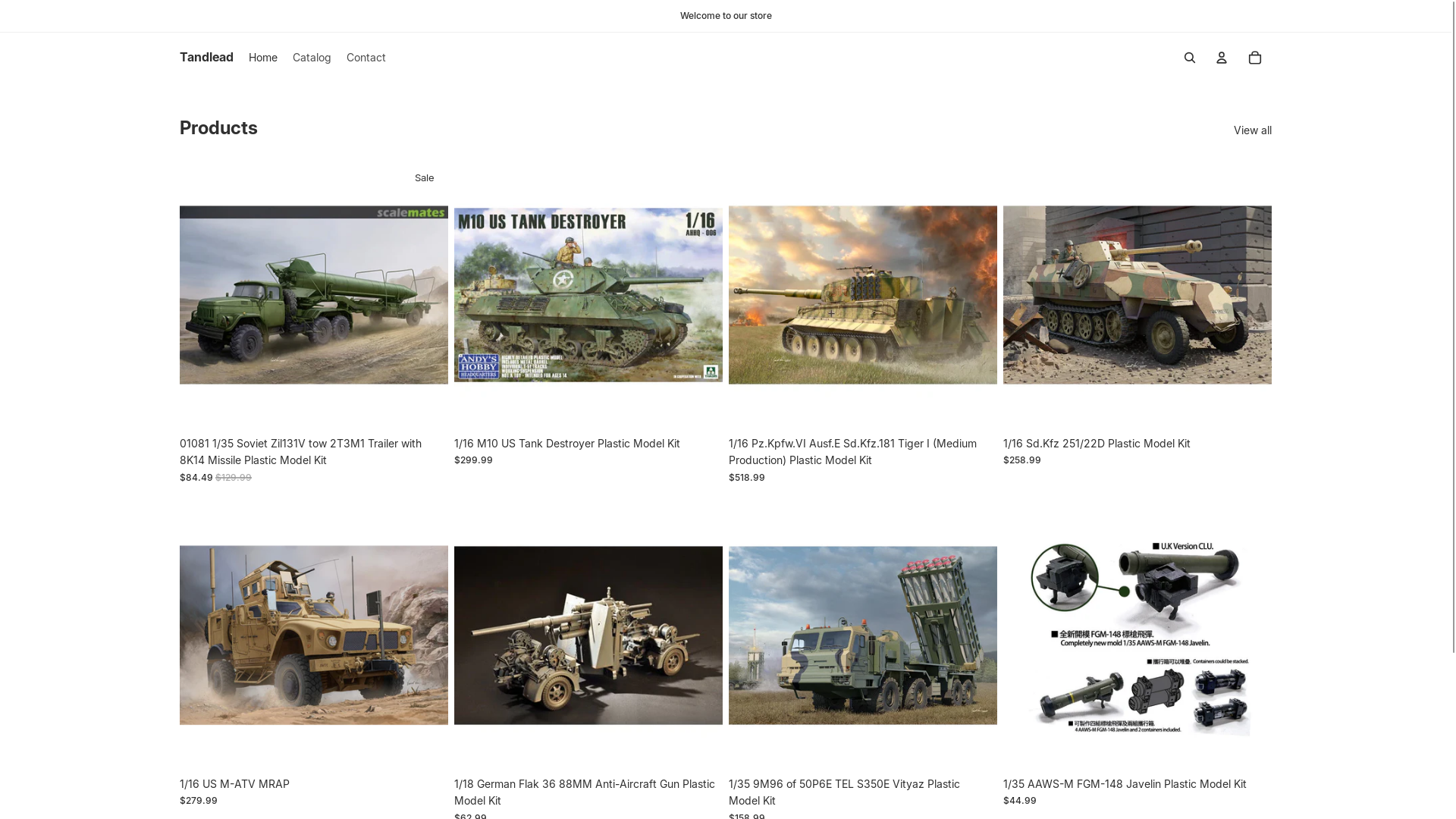 website screenshot of https://tanklead.store/