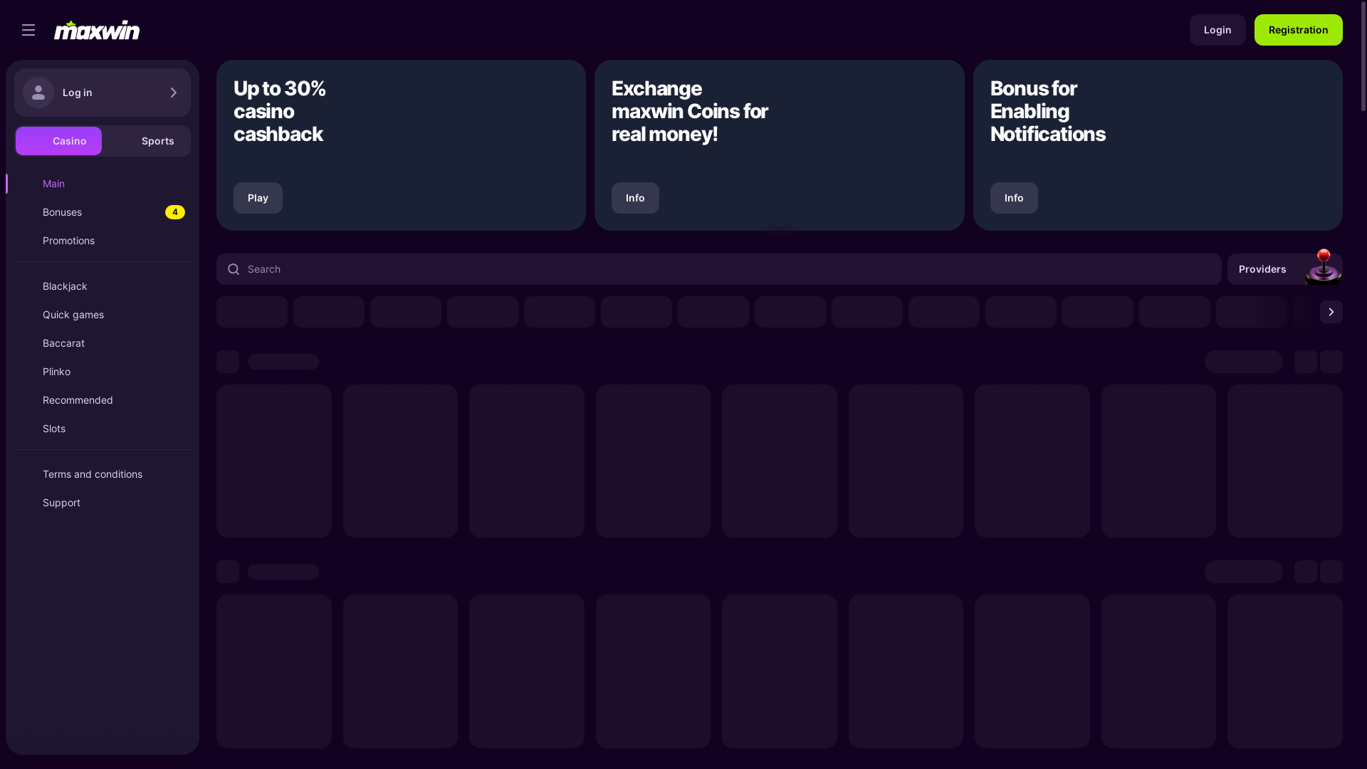 website screenshot of https://maxnotx.life/