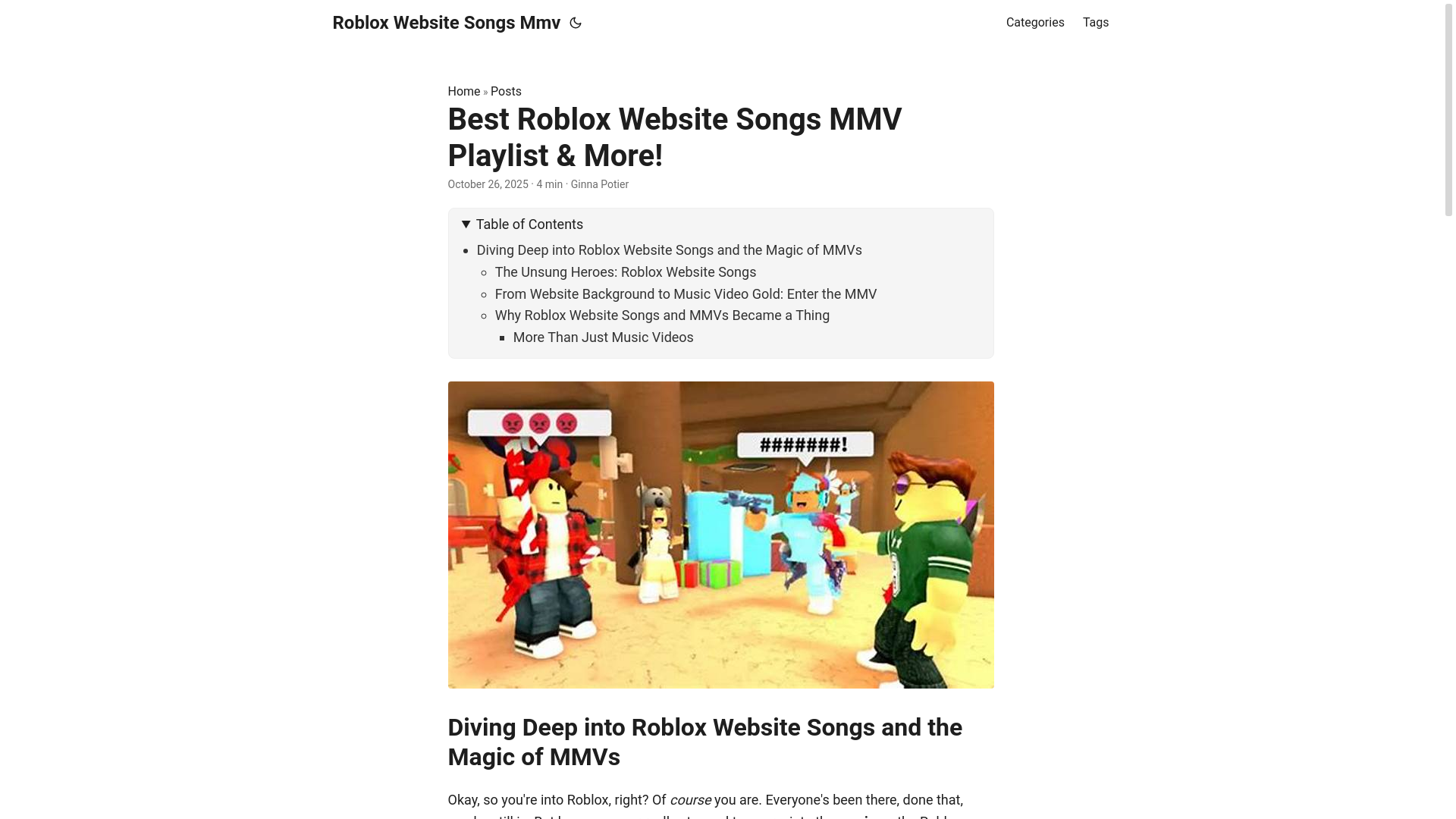 website screenshot of https://roblox-website-songs-mmv.pages.dev/