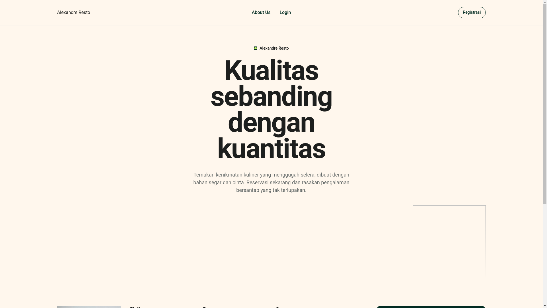 website screenshot of https://alexandre-resto.store/