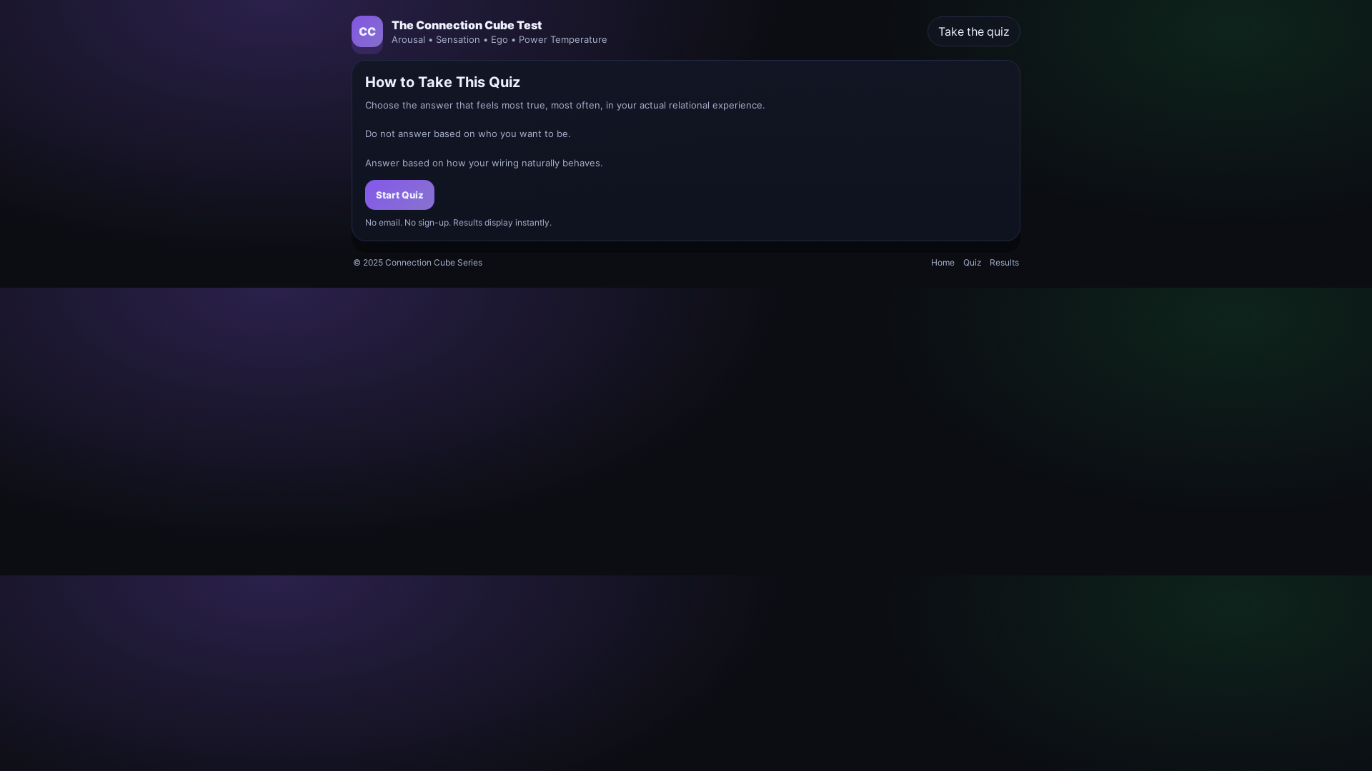 website screenshot of https://connection-cube-test.pages.dev/
