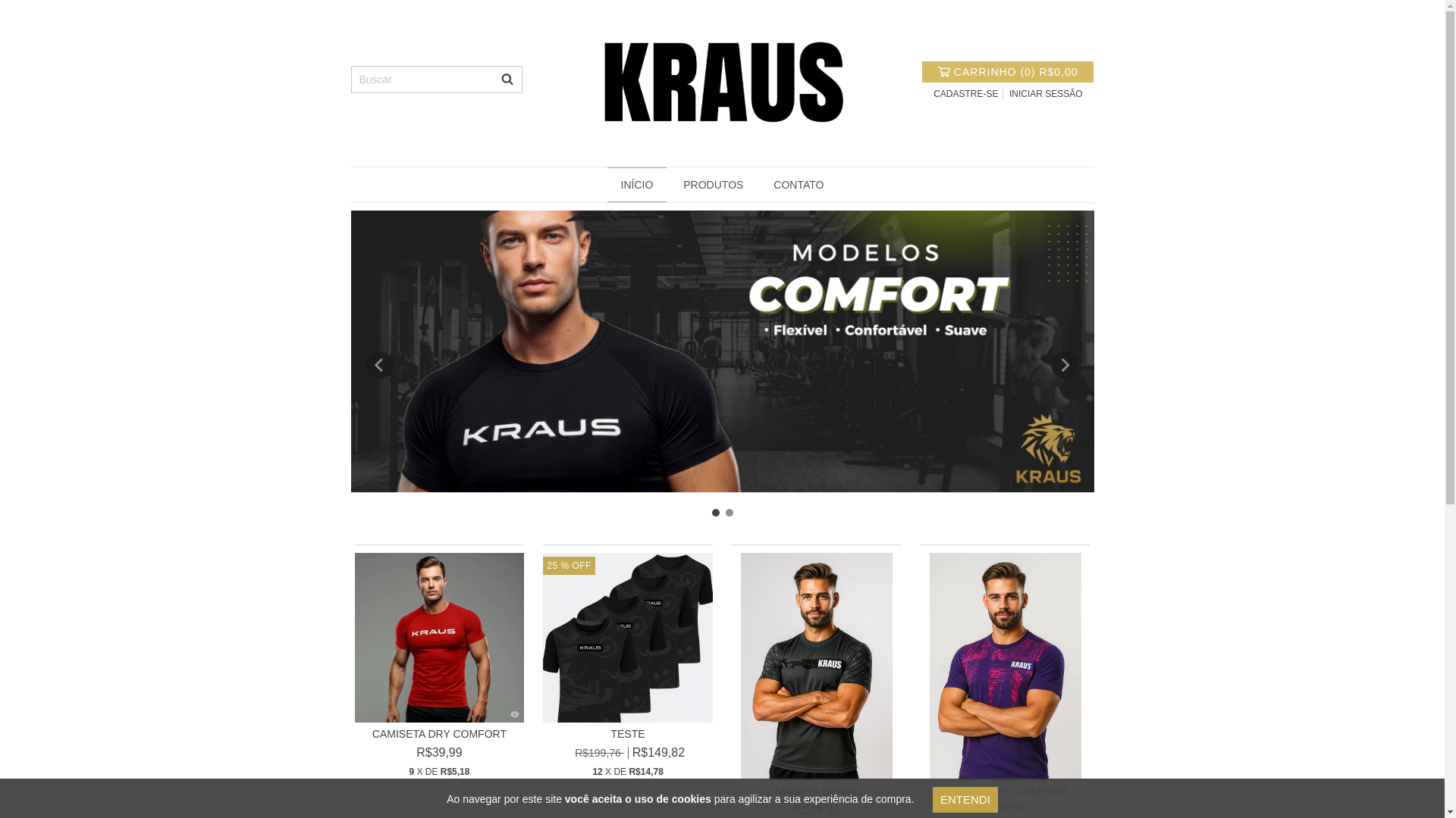 website screenshot of https://usekraus.com.br/