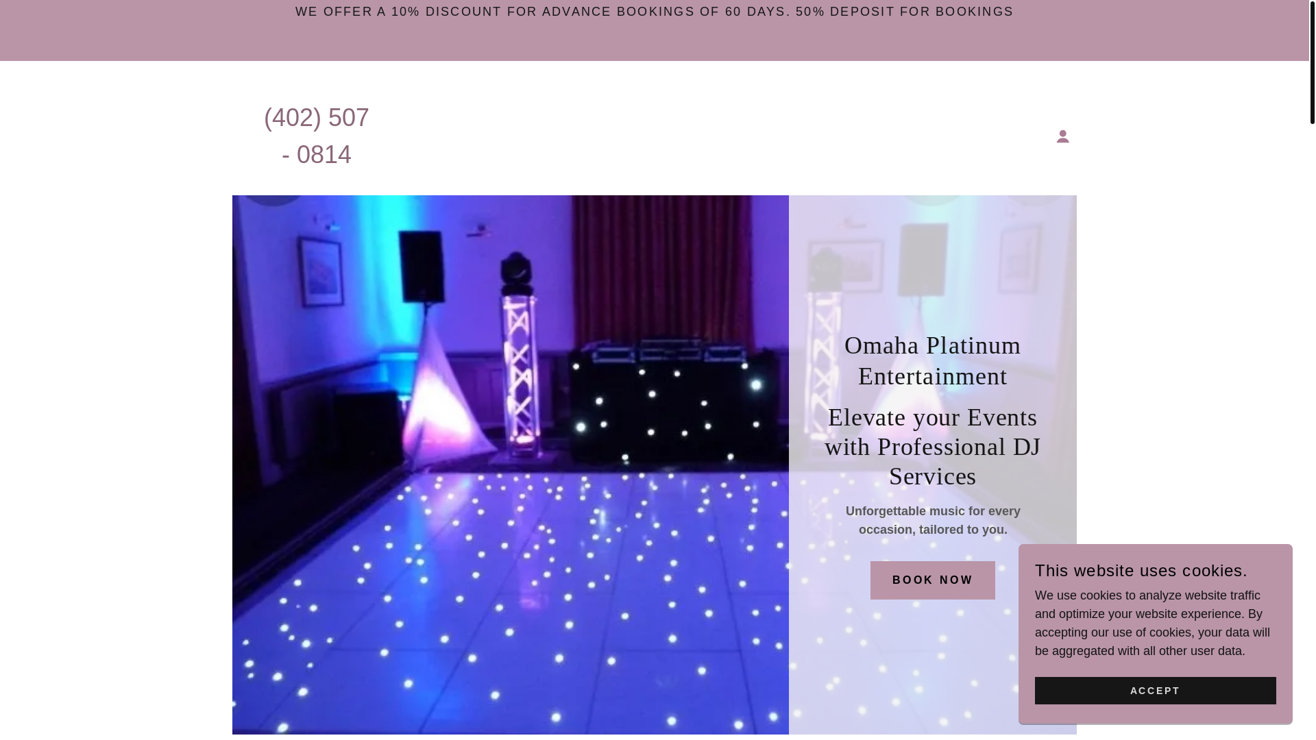 website screenshot of https://omahaplatinumentertainment.com/