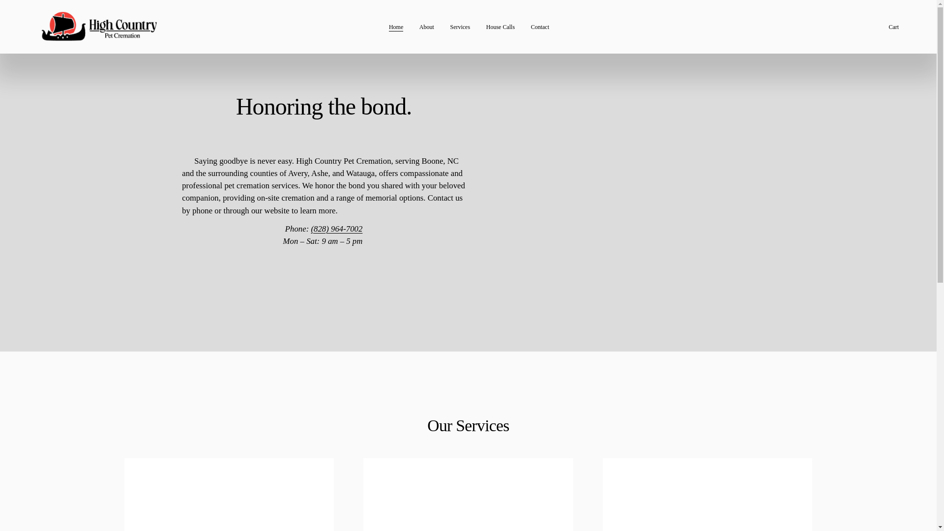 website screenshot of https://highcounrtypetcremation.com/