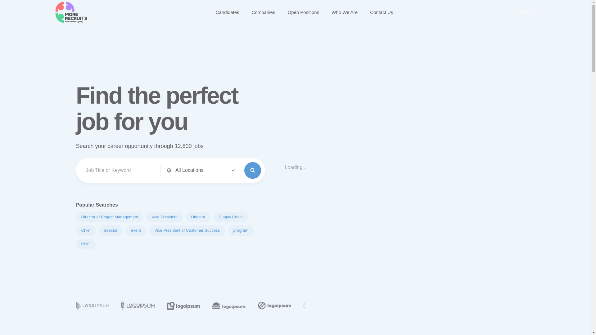 website screenshot of https://www.morerecruits.com/