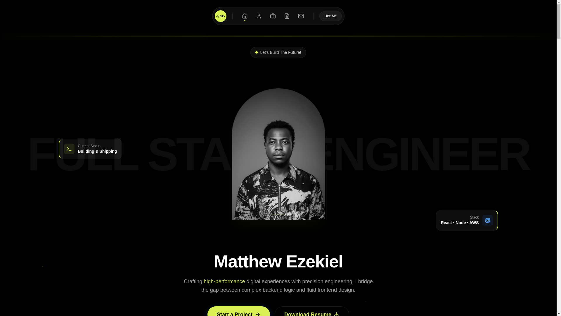 website screenshot of https://matthewezekiel.online/