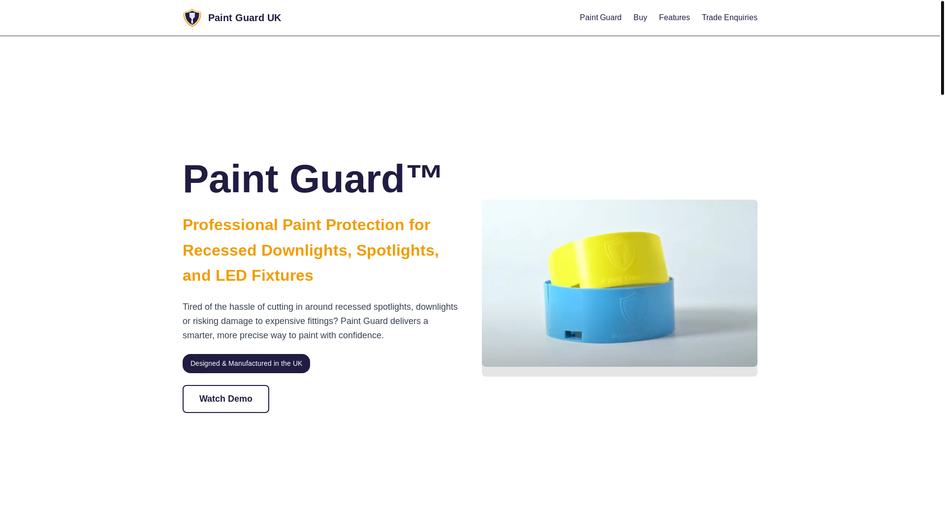 website screenshot of https://paint-guard.pages.dev/