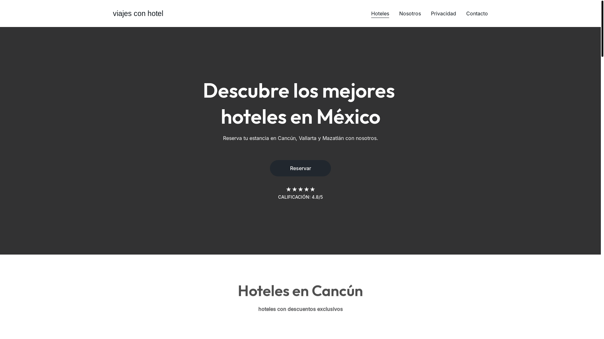 website screenshot of https://destinohotelero.com/