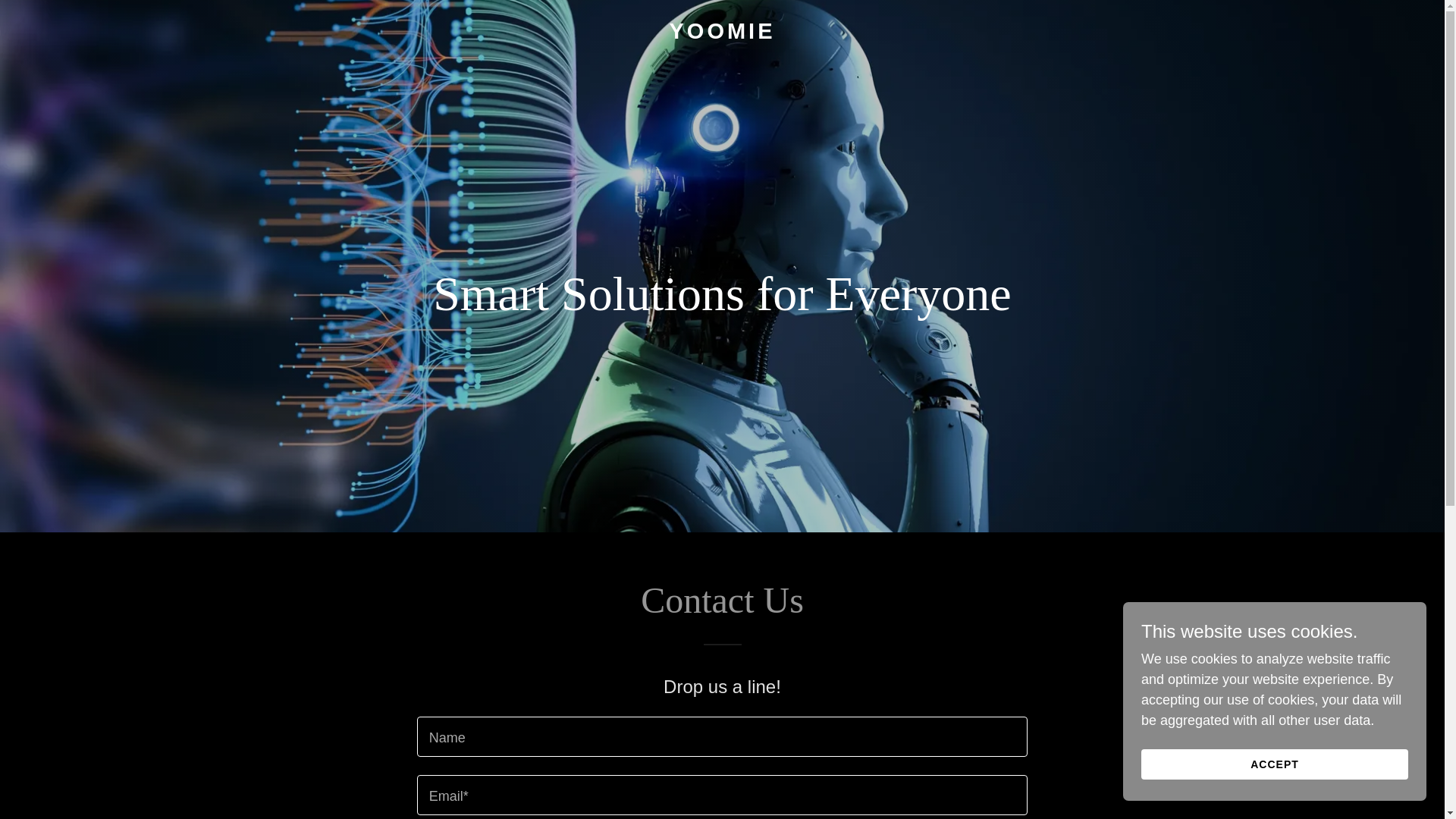 website screenshot of https://yoomie.ai/
