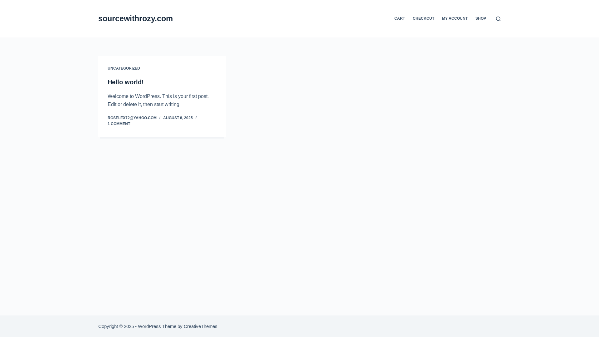 website screenshot of https://sourcewithrozy.com/