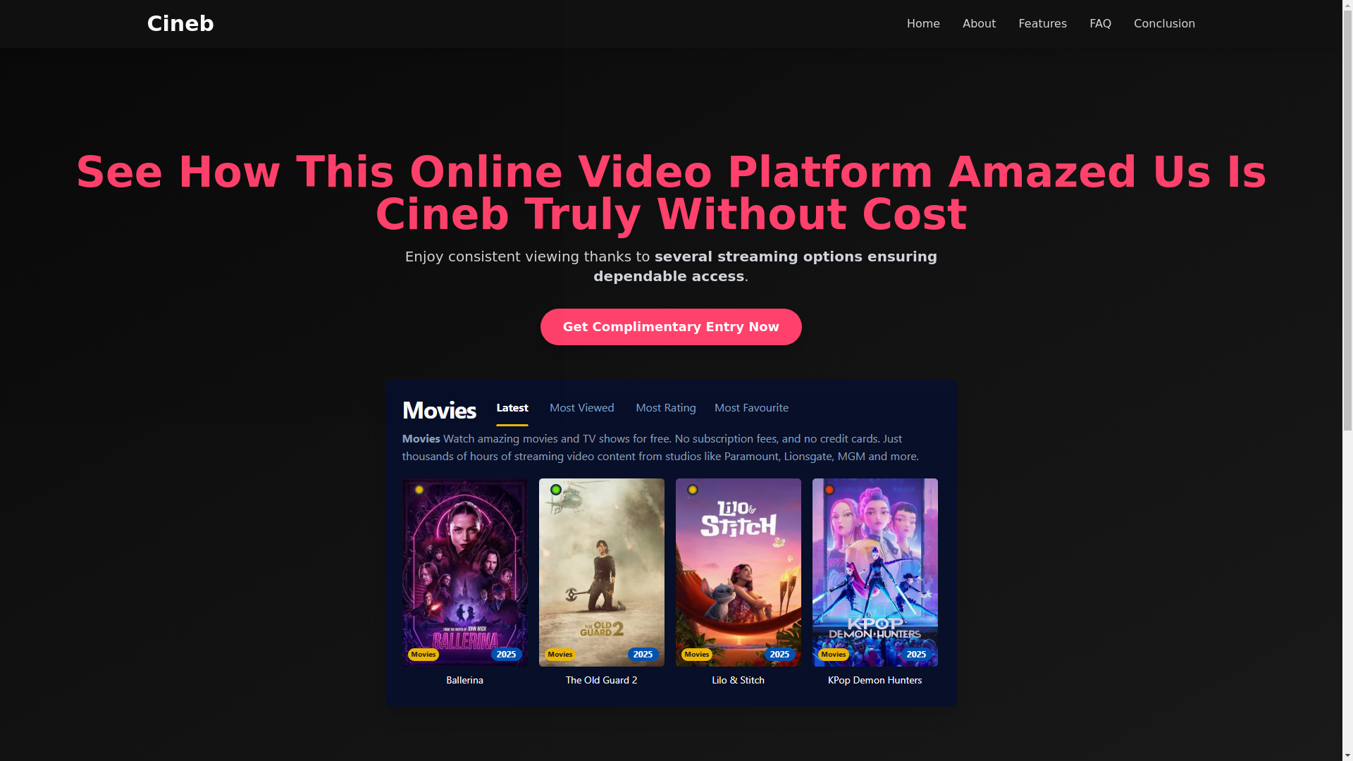 website screenshot of https://cineb-w4gz.pages.dev/
