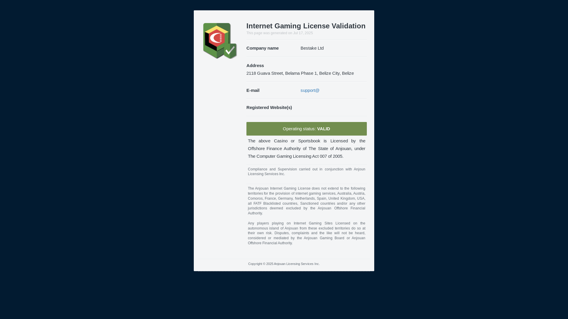website screenshot of https://licensings.news/