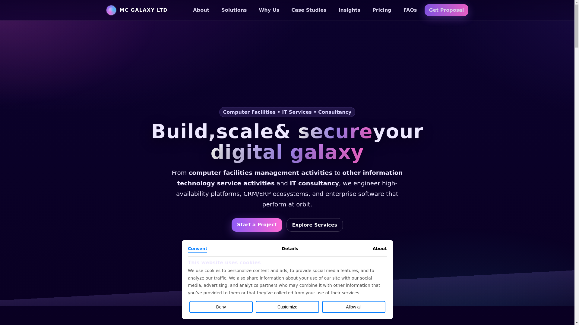 website screenshot of https://mcgalaxyltd.pages.dev/