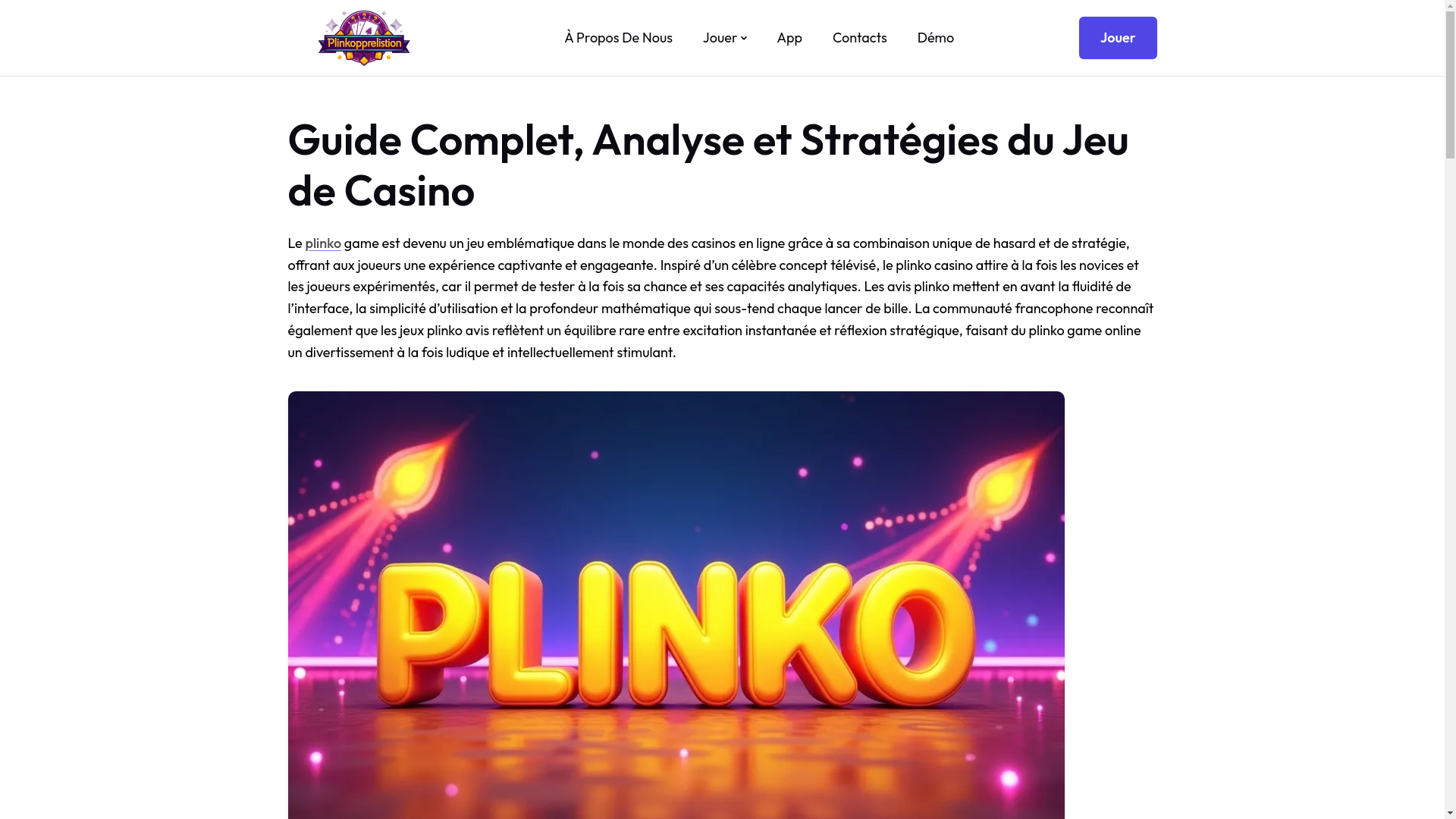 website screenshot of https://plinkoprediction-fr.pages.dev/