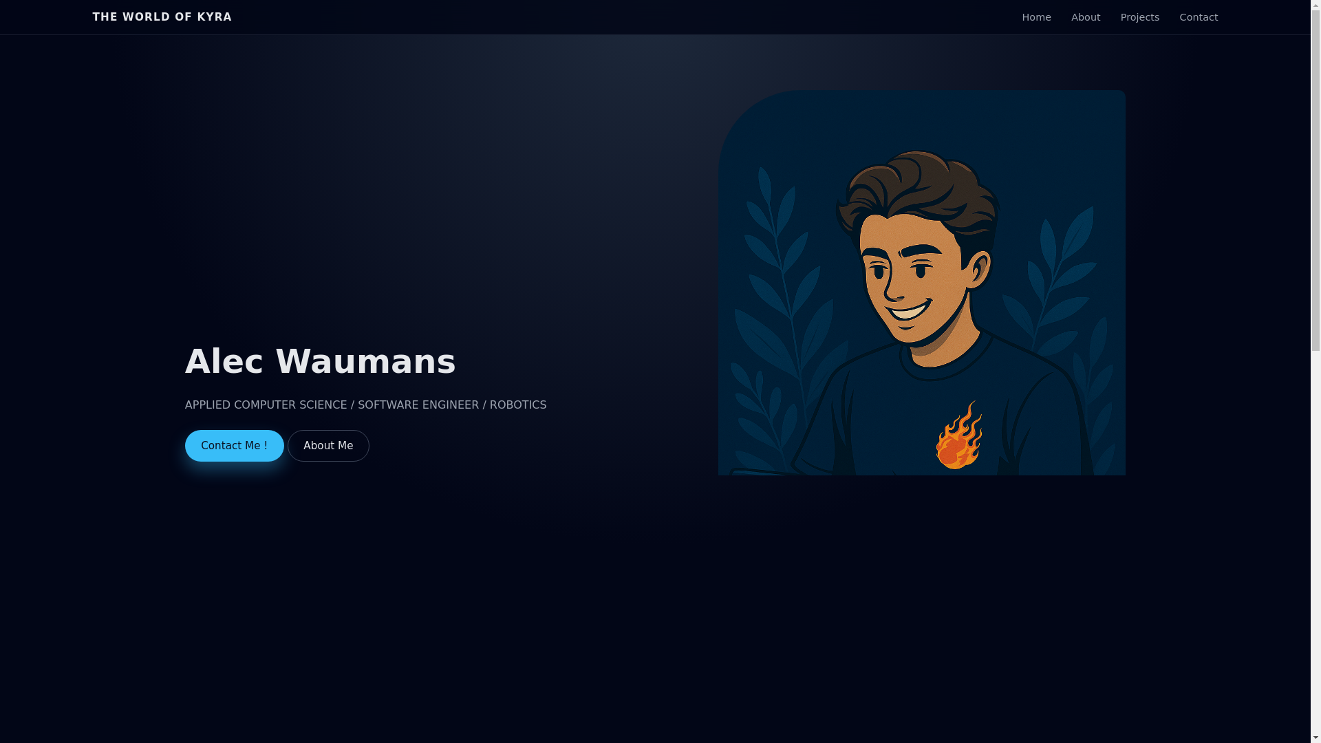 website screenshot of https://theworldofkyra.com/