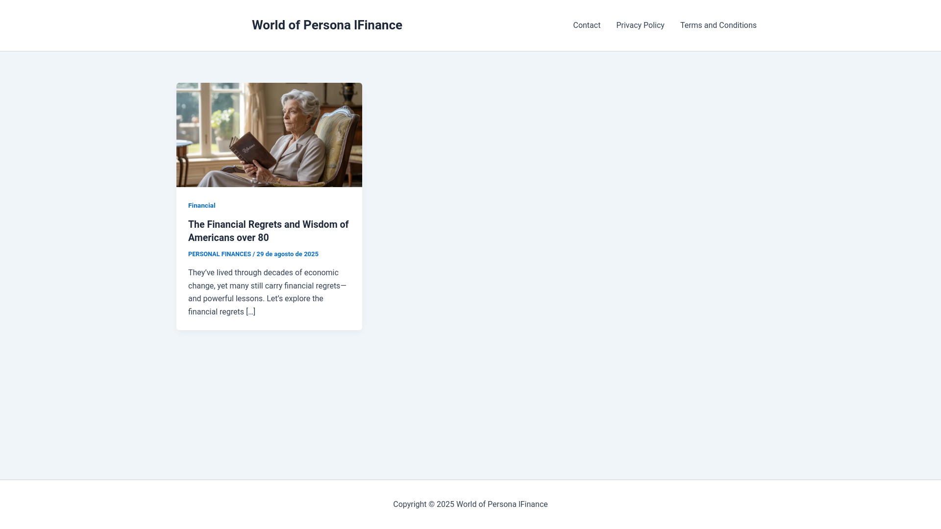 website screenshot of https://worldofpersonalfinance.com/