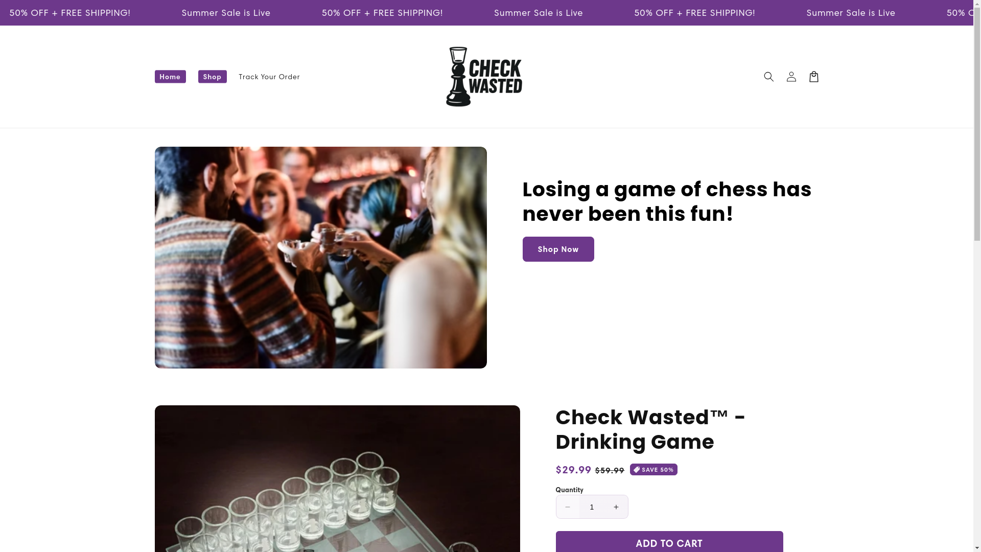 website screenshot of https://checkwasted.com/