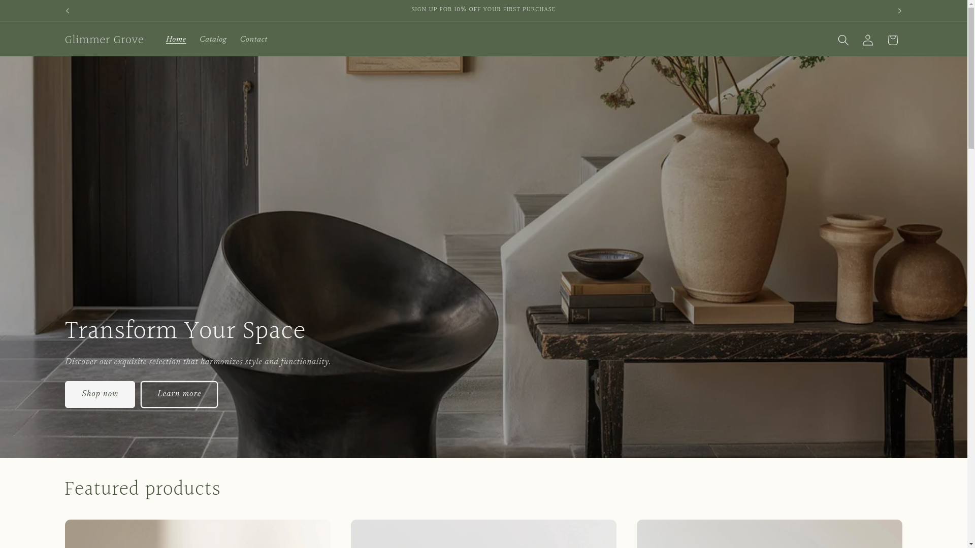 website screenshot of https://glimgrove.shop/