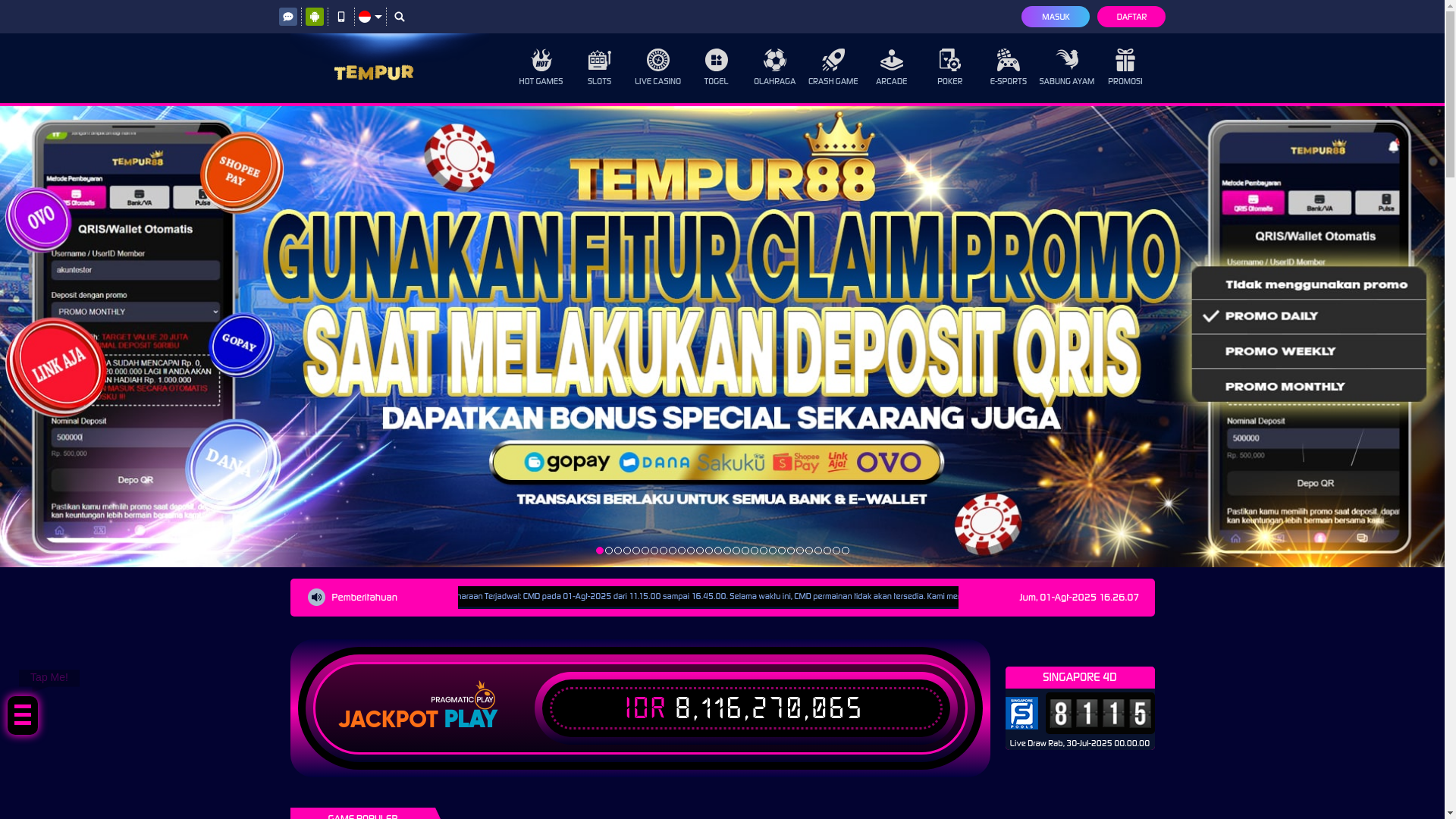 website screenshot of https://tempur88-amp.net/