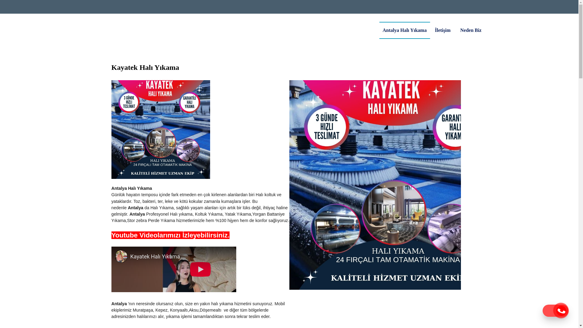website screenshot of https://kayatekhaliyikama.com/