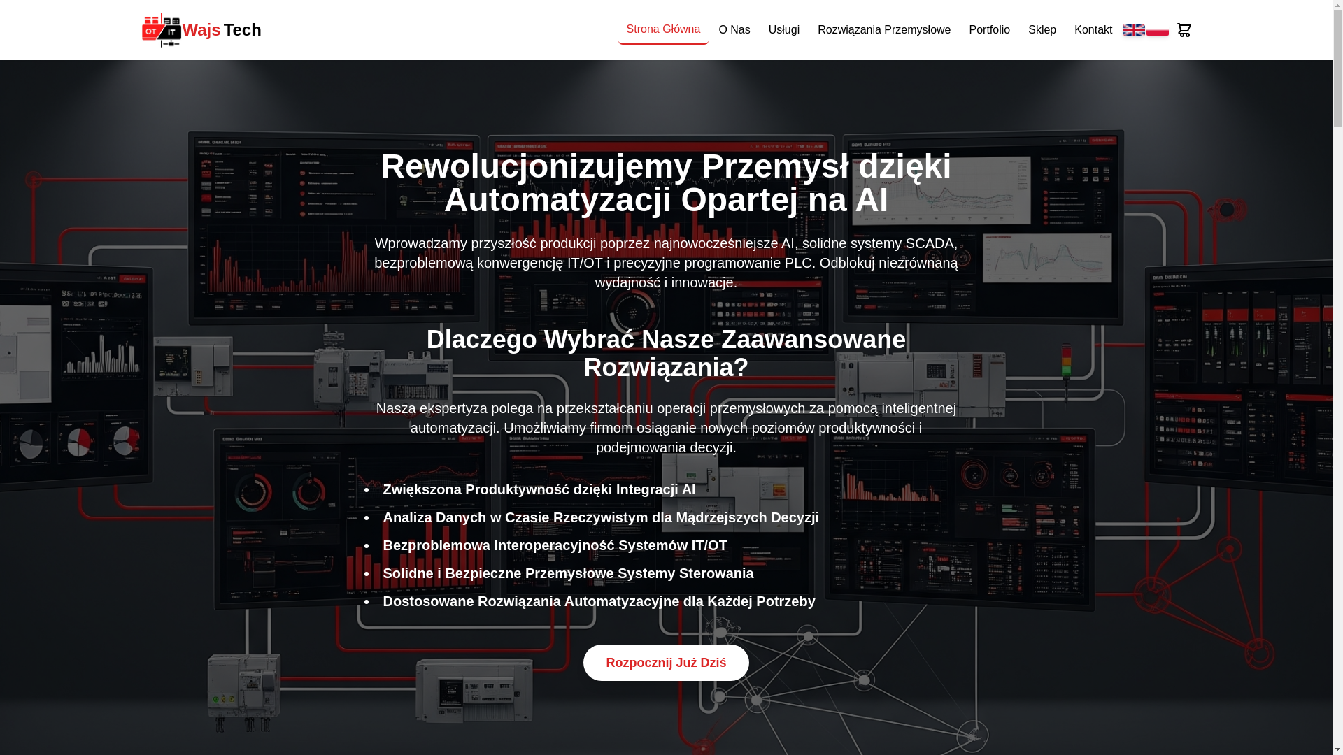 website screenshot of https://wajs-tech.com/