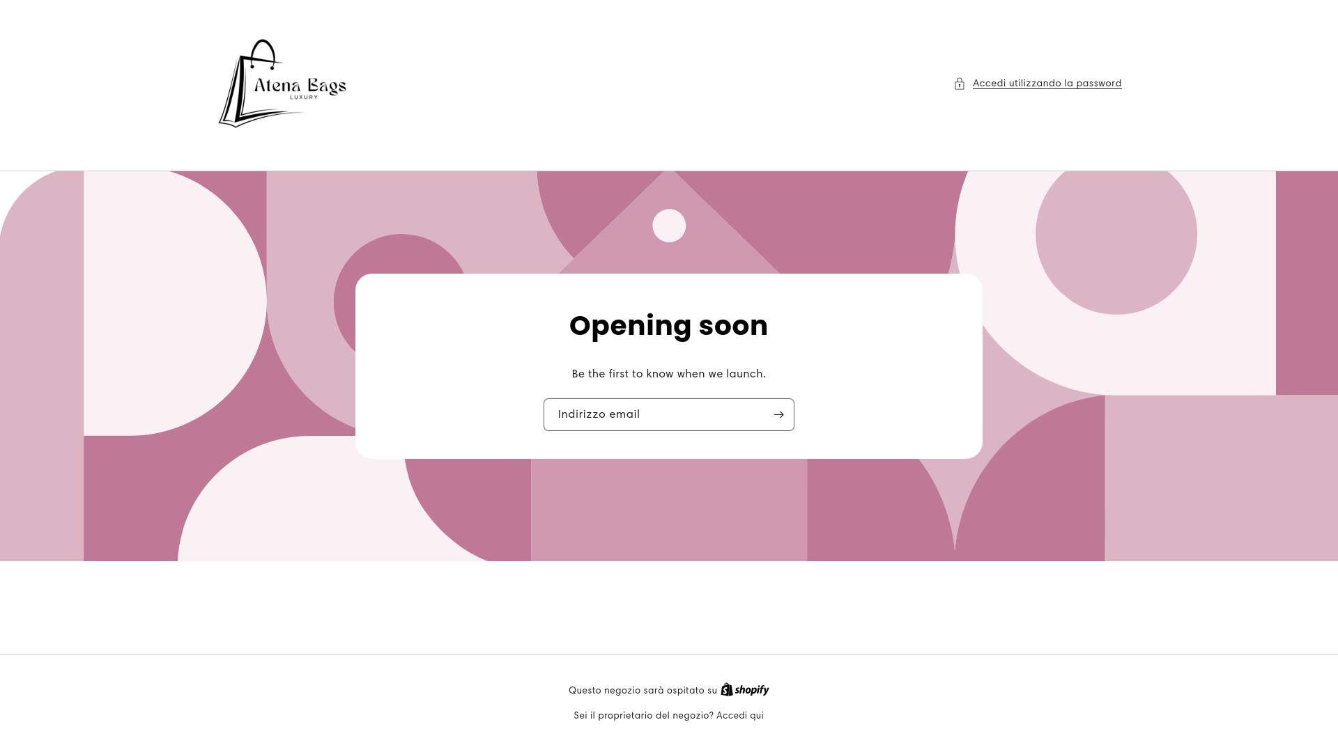 website screenshot of https://atenabags.com/