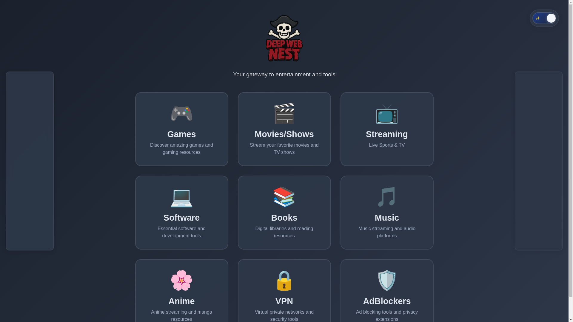website screenshot of http://deepwebnest.com/