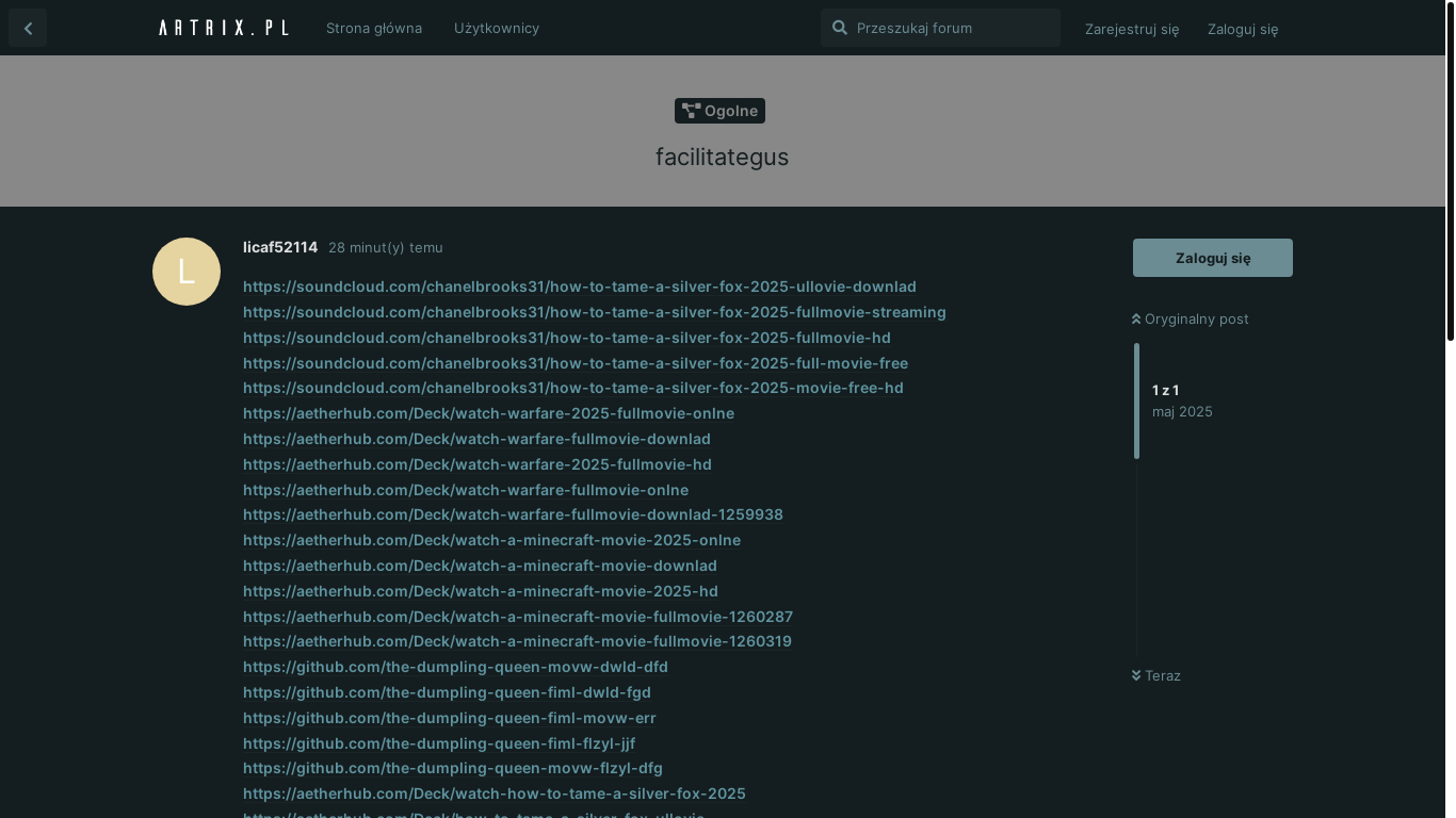 website screenshot of https://forum.artrix.pl/d/55833-facilitategus