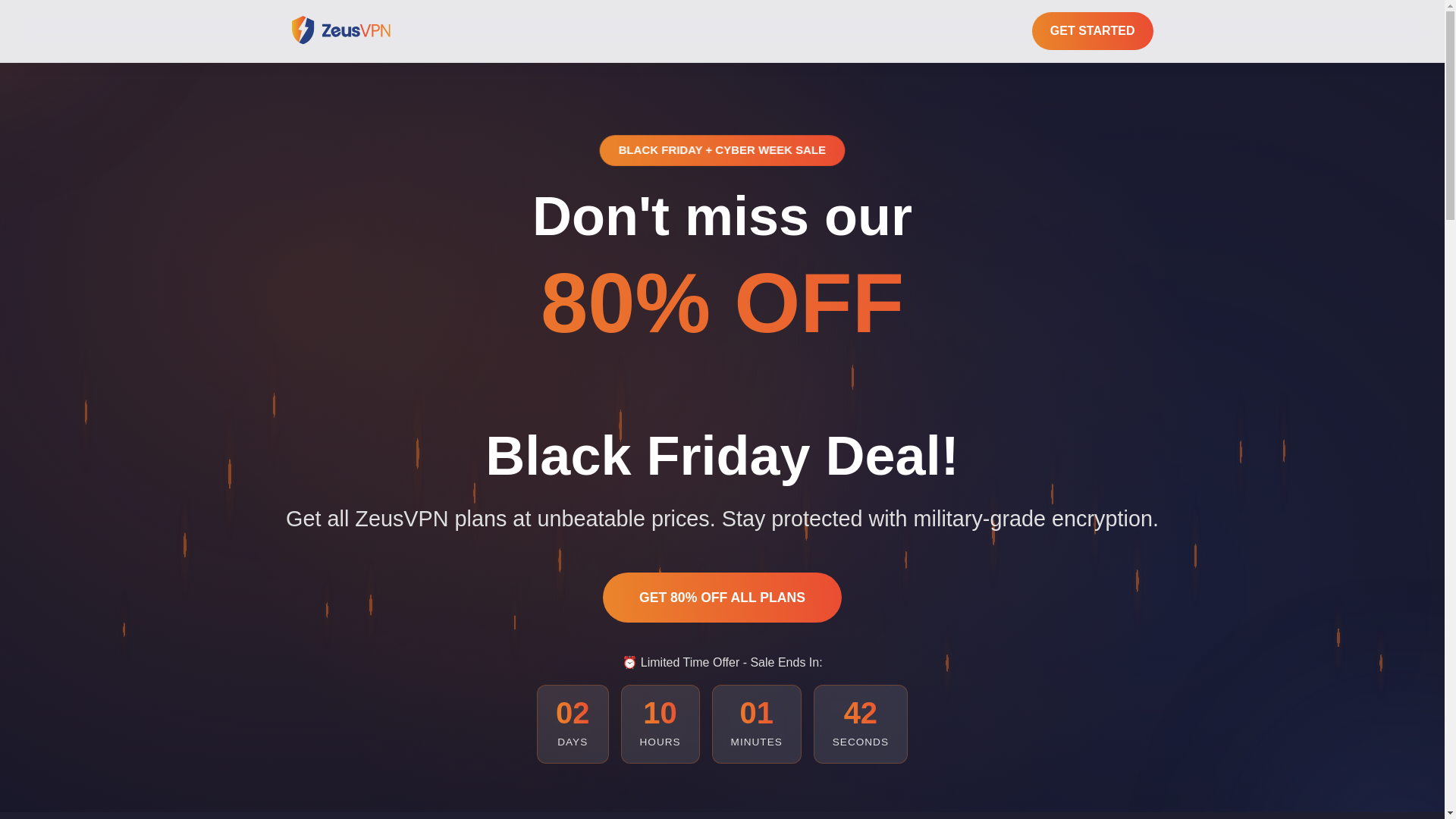 website screenshot of https://zeusvpn-bolt.pages.dev/