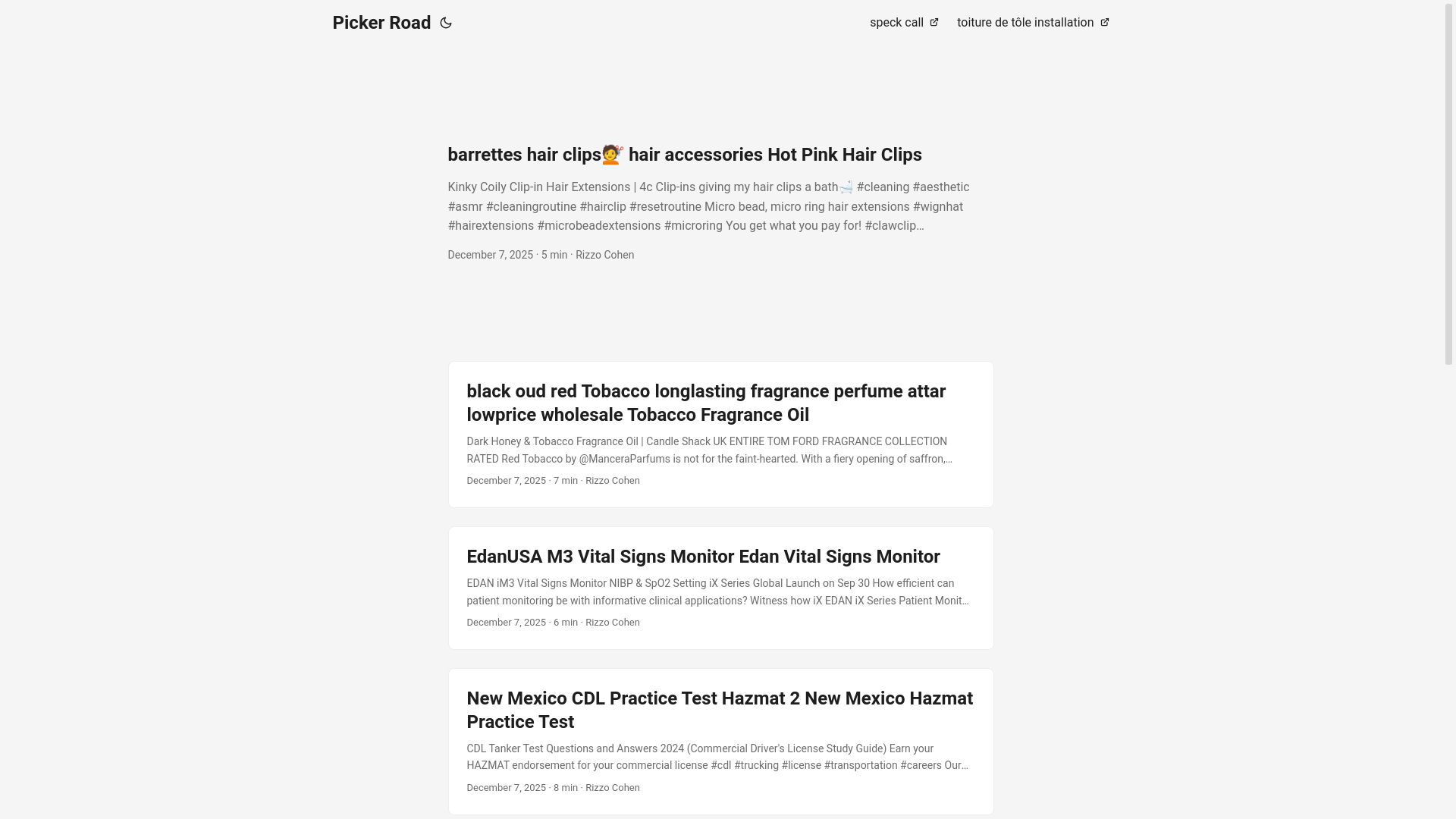 website screenshot of https://pickerroad.pages.dev/