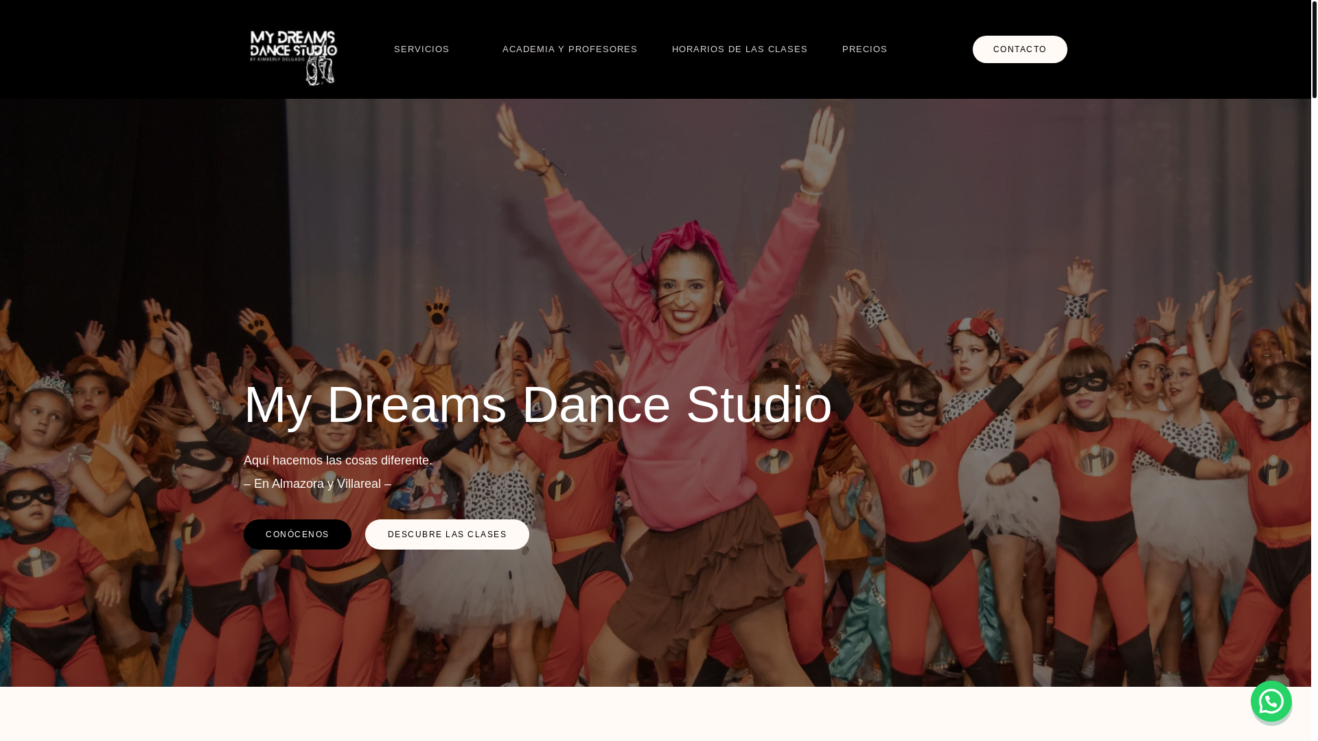 website screenshot of https://mydreamsdancestudio.com/