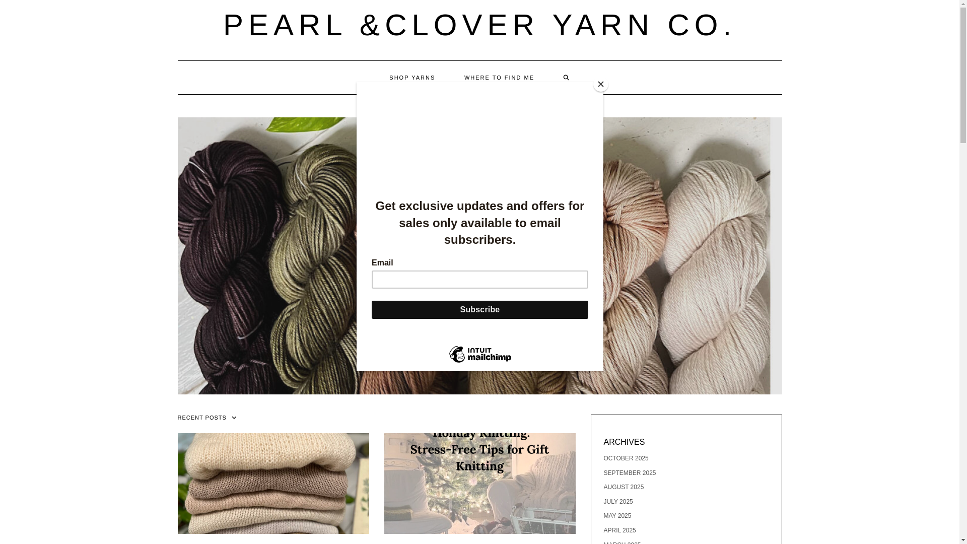 website screenshot of https://pearlandcloveryarn.com/
