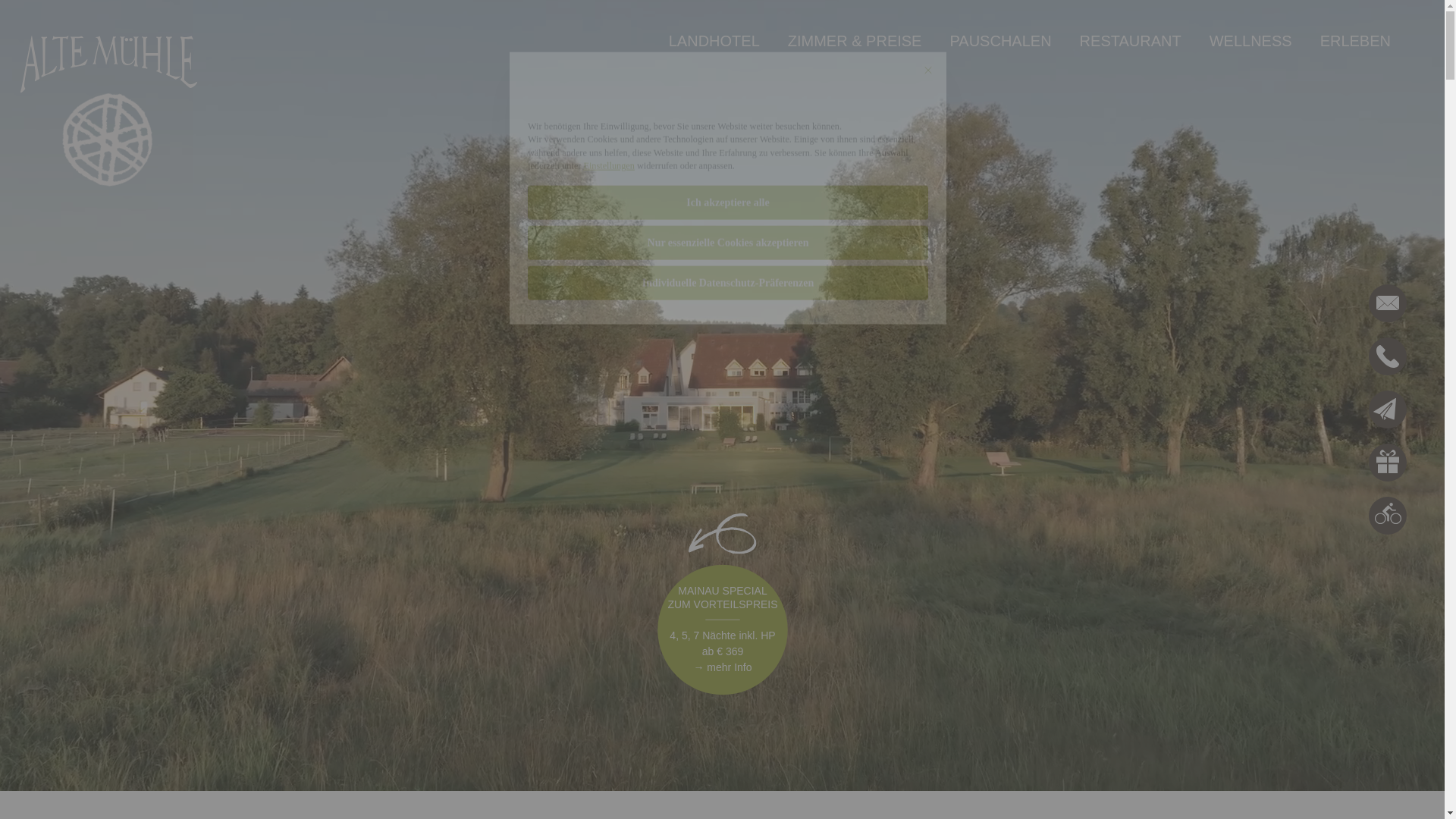 website screenshot of https://landhotelaltemuehle.com/