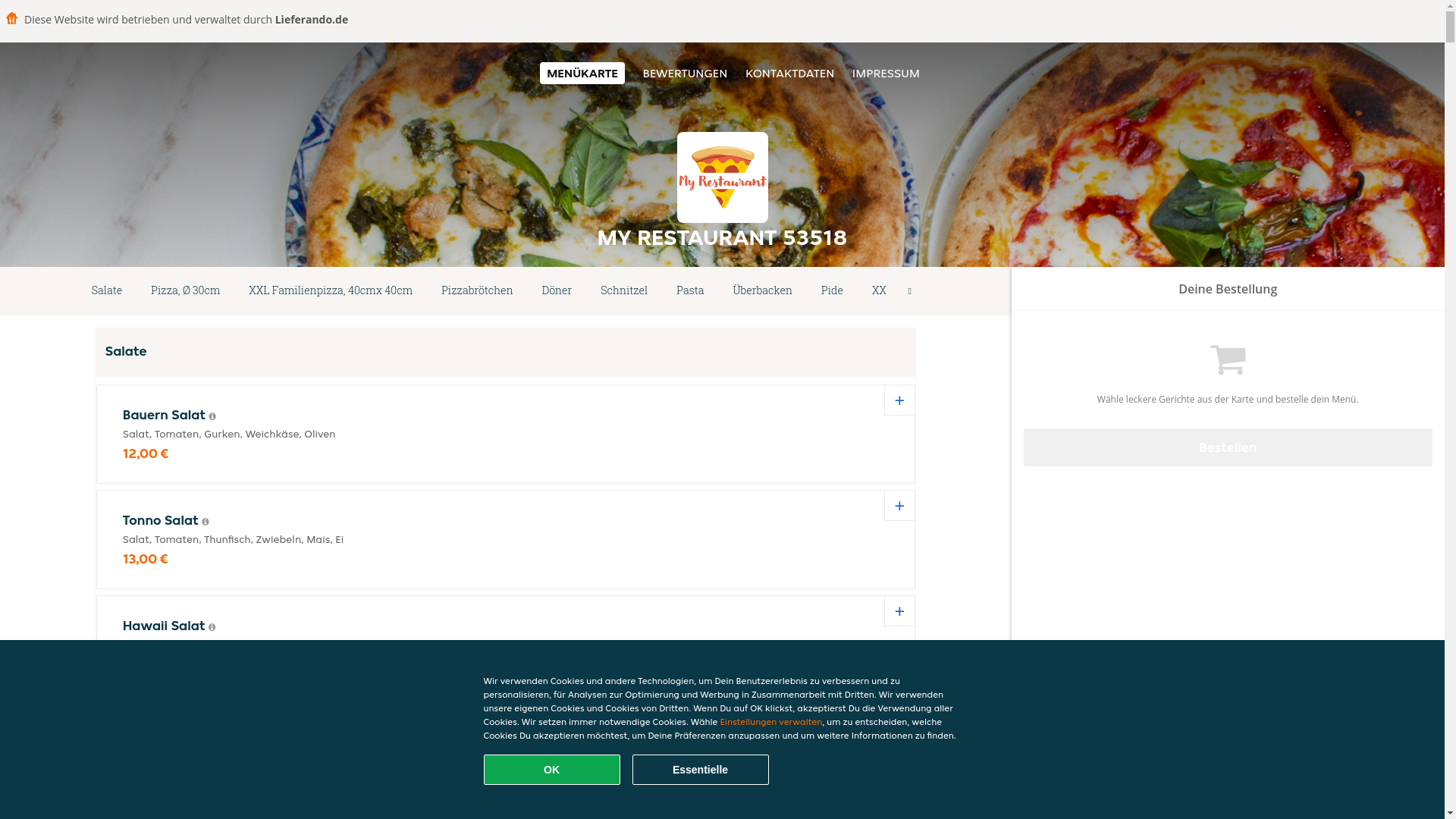 website screenshot of https://myrestaurant-blankenheim.de/
