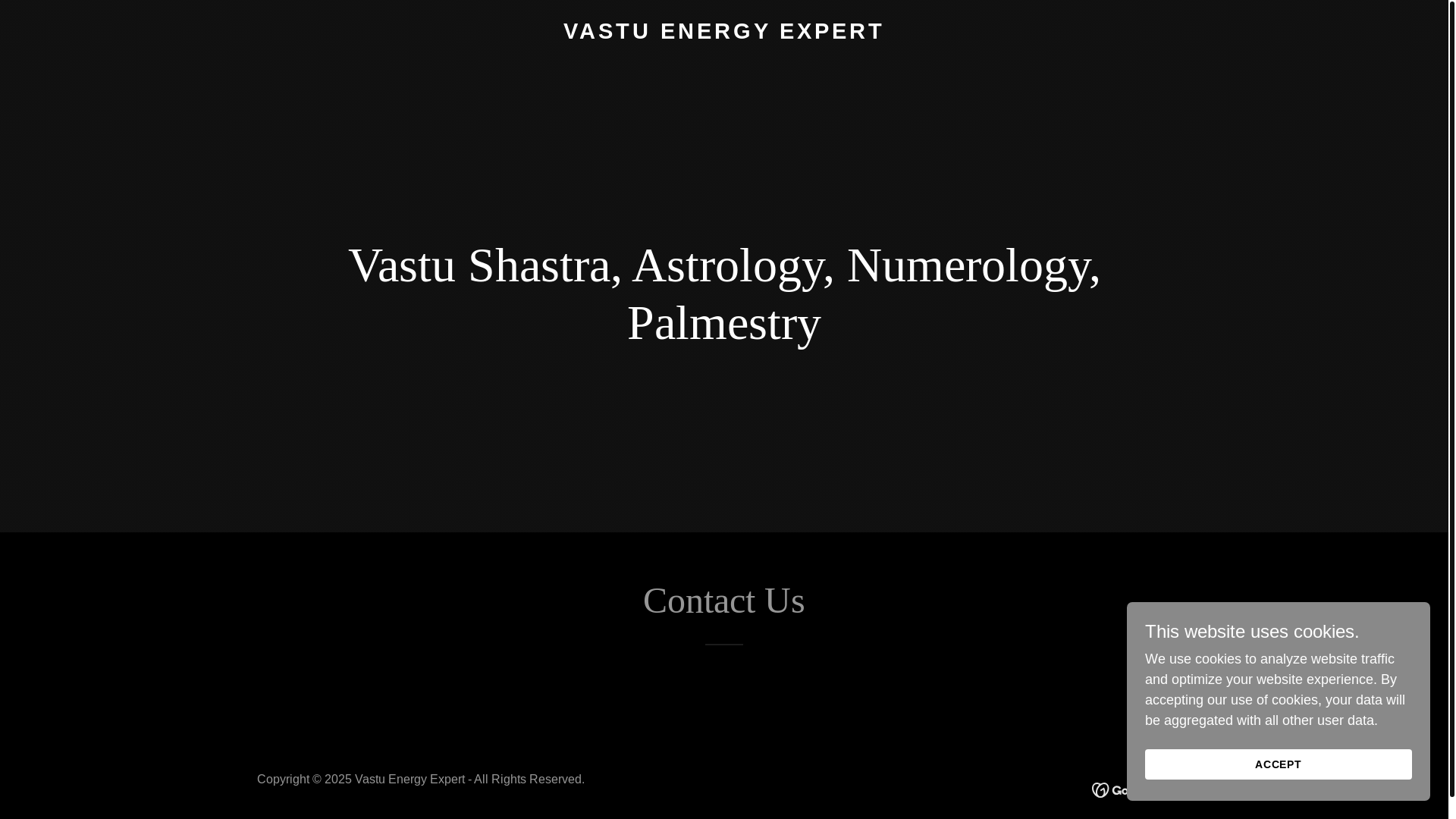 website screenshot of https://vastu-energy.in/