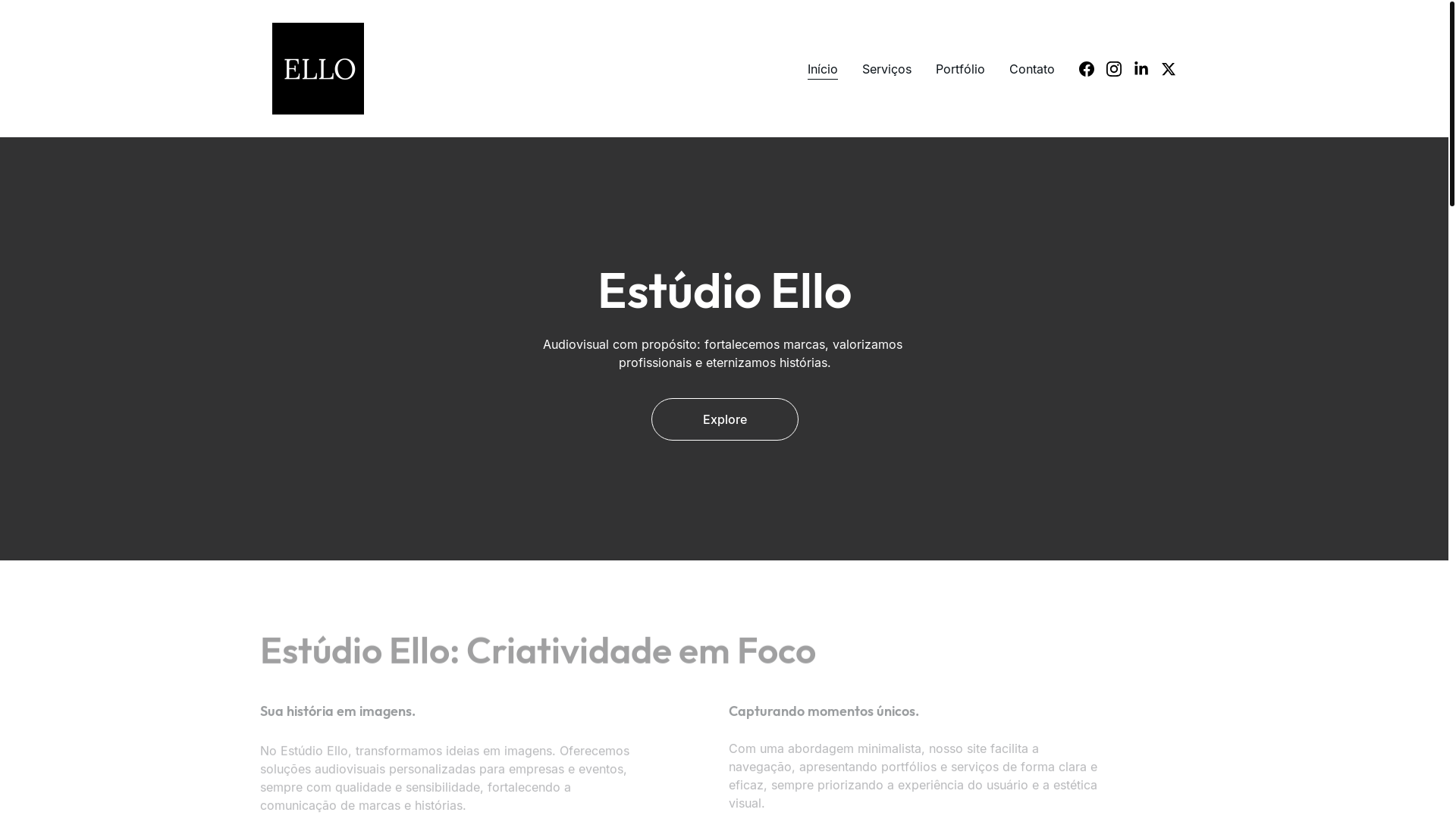 website screenshot of https://estudioello.com.br/