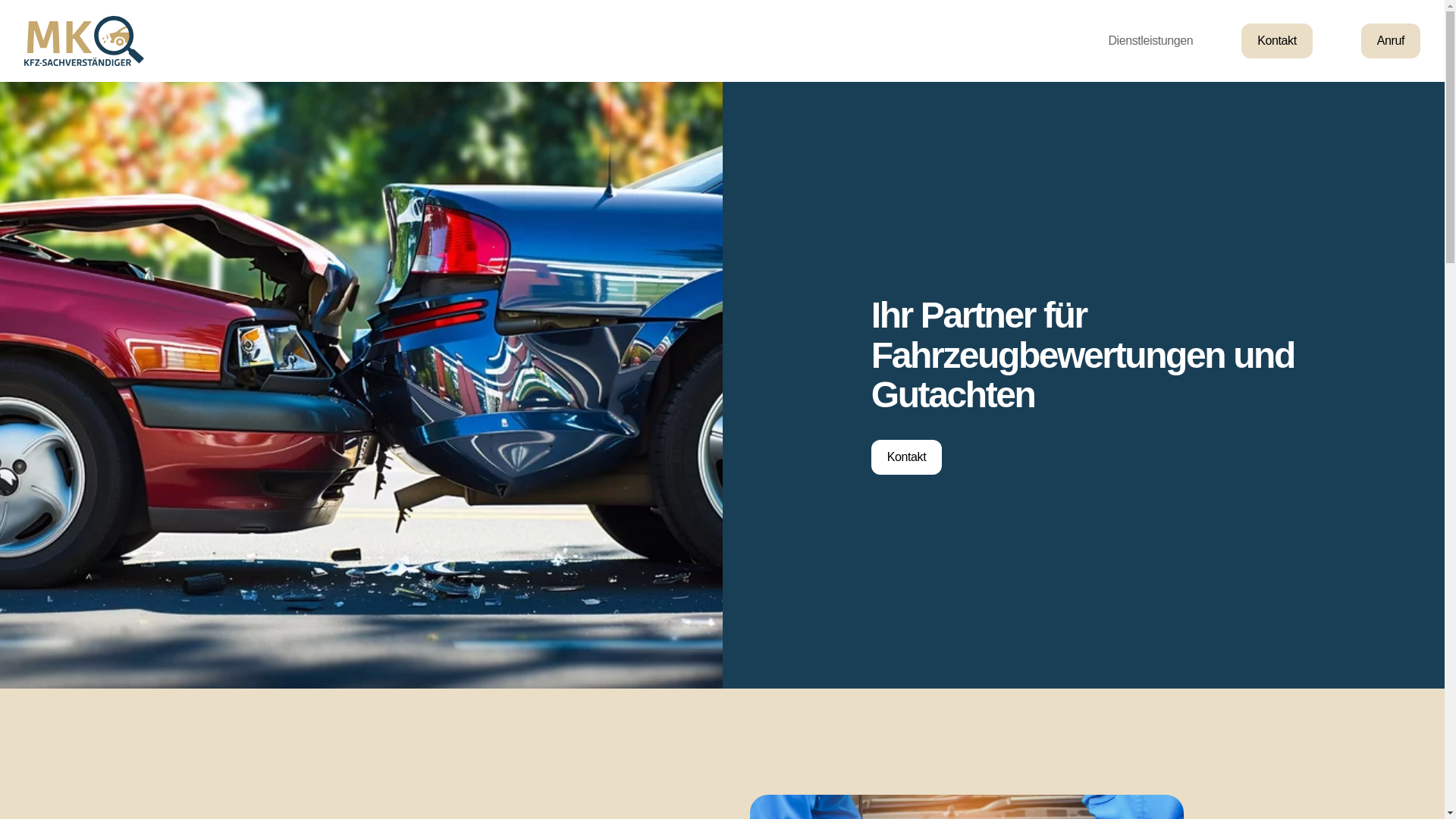 website screenshot of https://mk-kfz-sachverstaendiger.de/