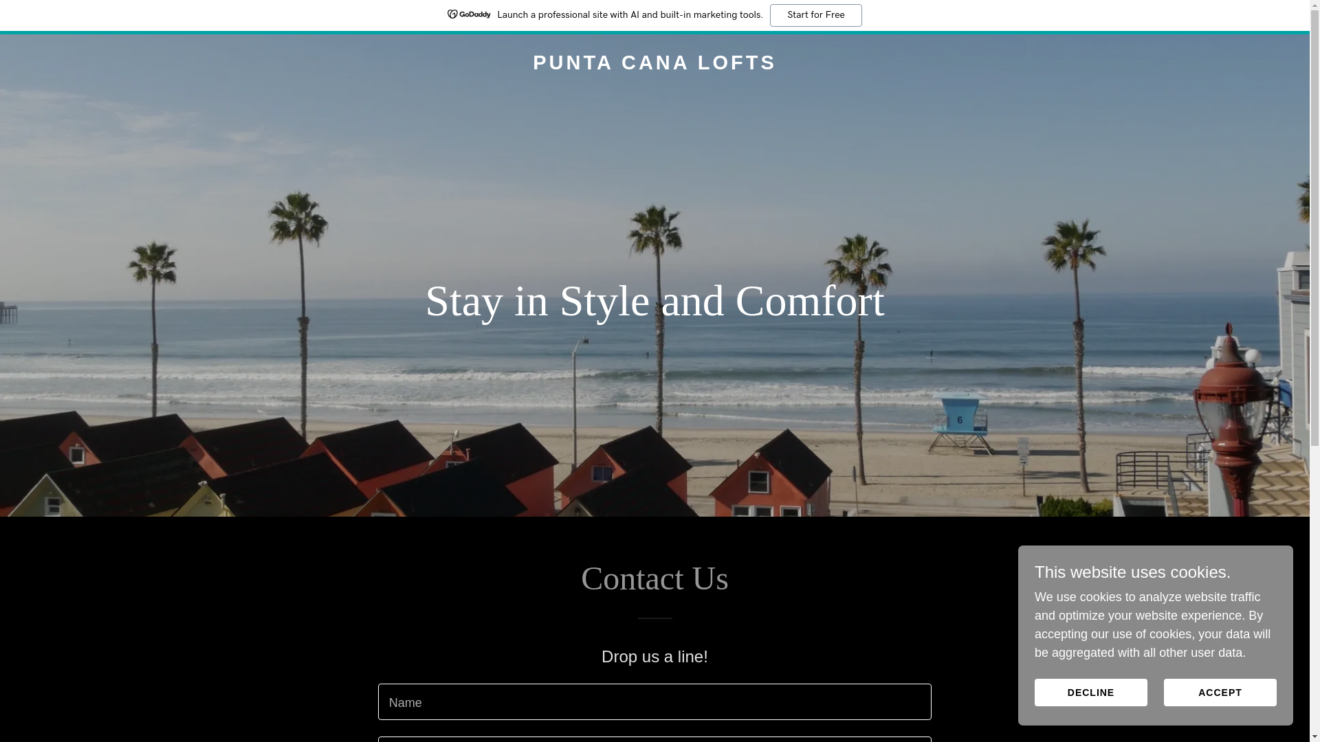 website screenshot of https://puntacanalofts.com/
