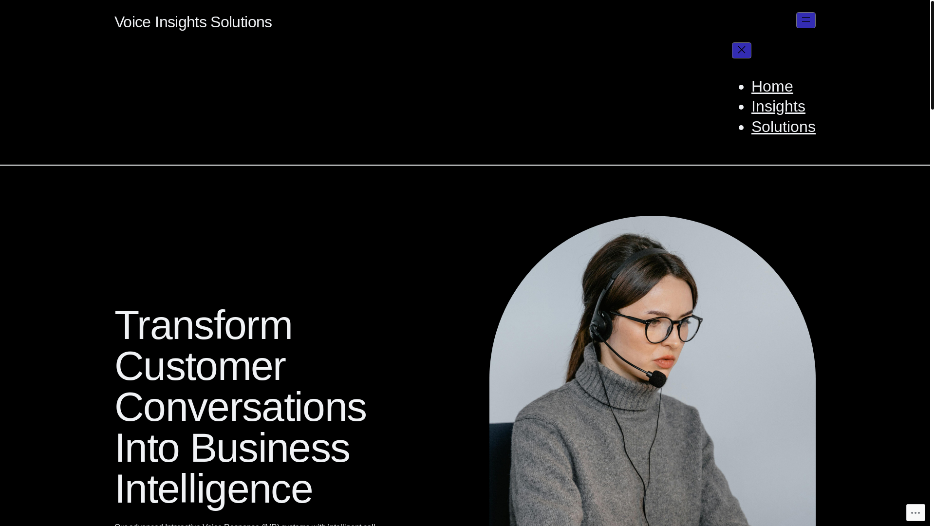 website screenshot of https://voiceinsightssolutions.com/