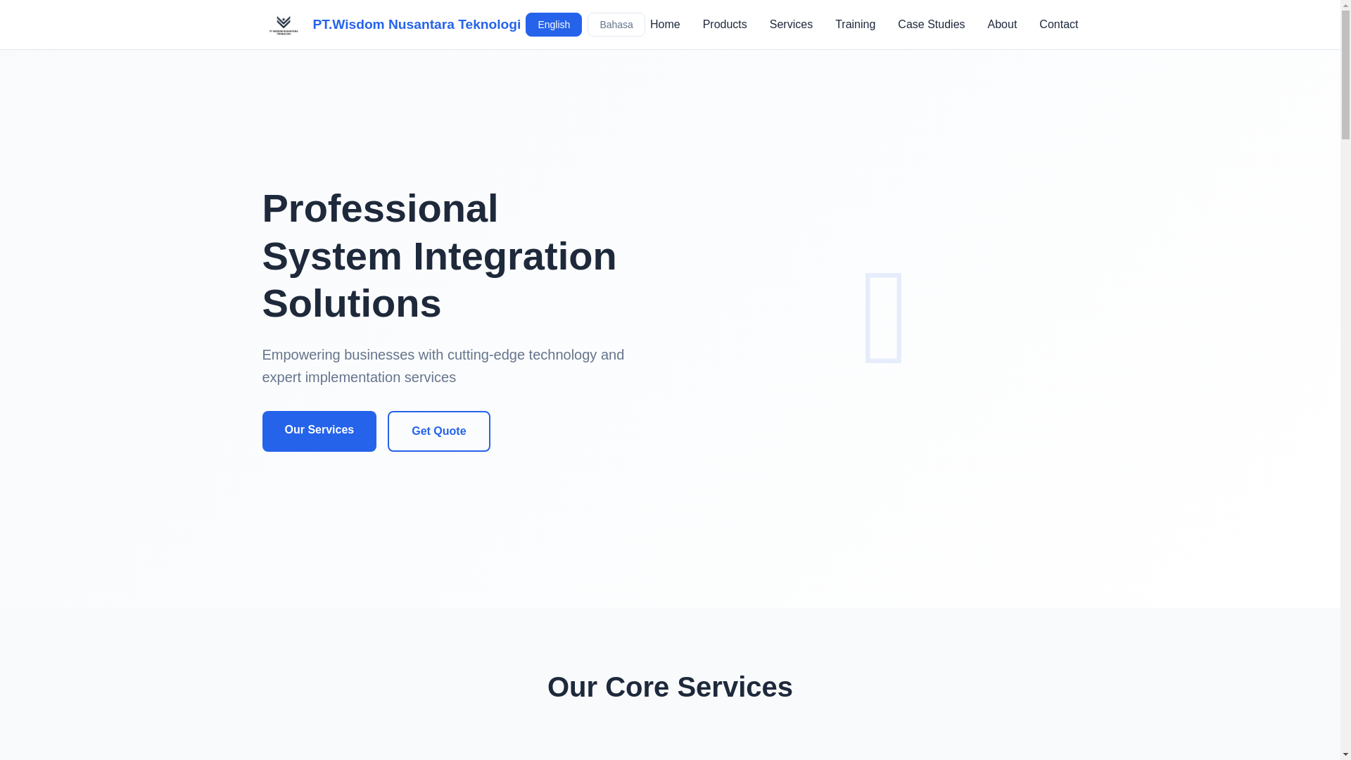 website screenshot of https://wisdomnusantara.com/