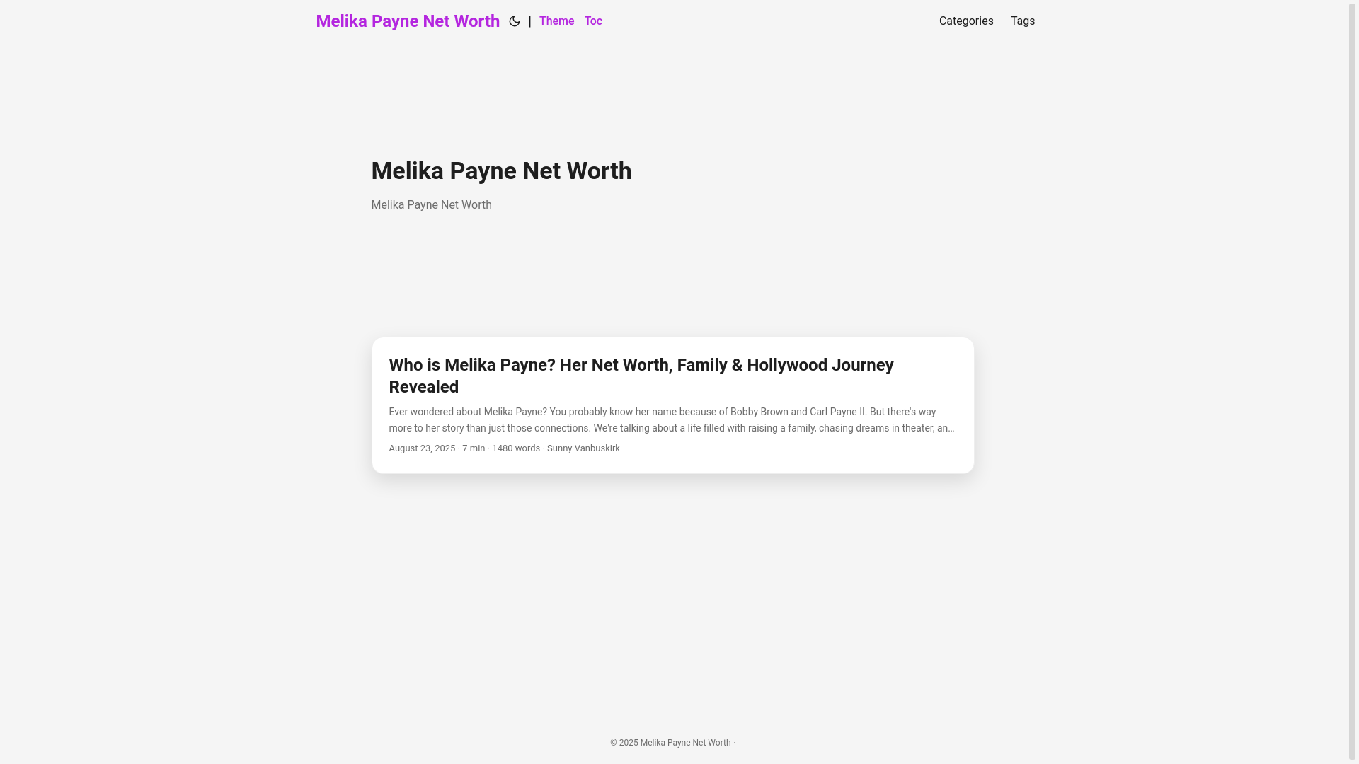 website screenshot of https://melika-payne-net-worth.pages.dev/