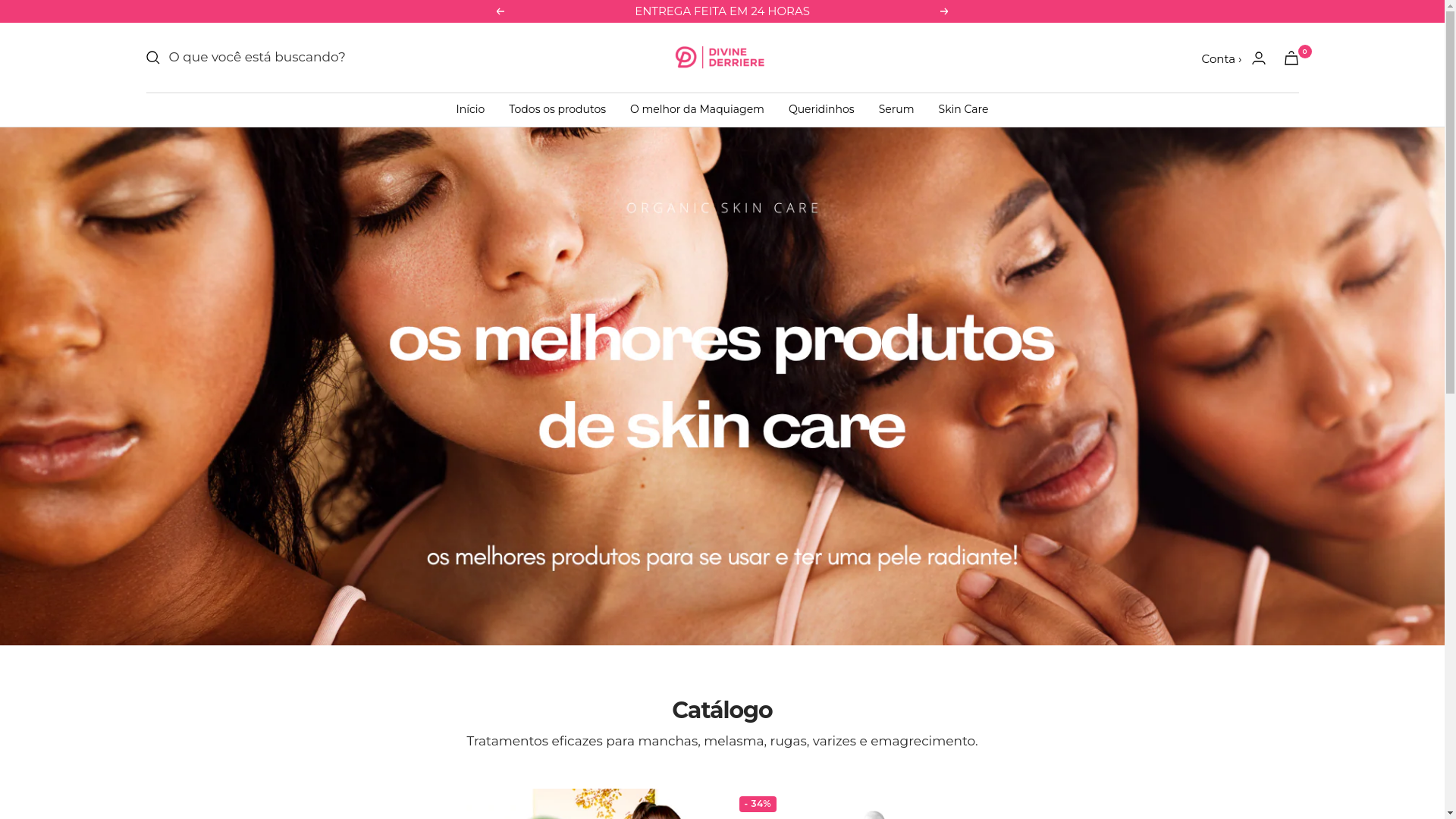 website screenshot of https://divinederriere.com.br/