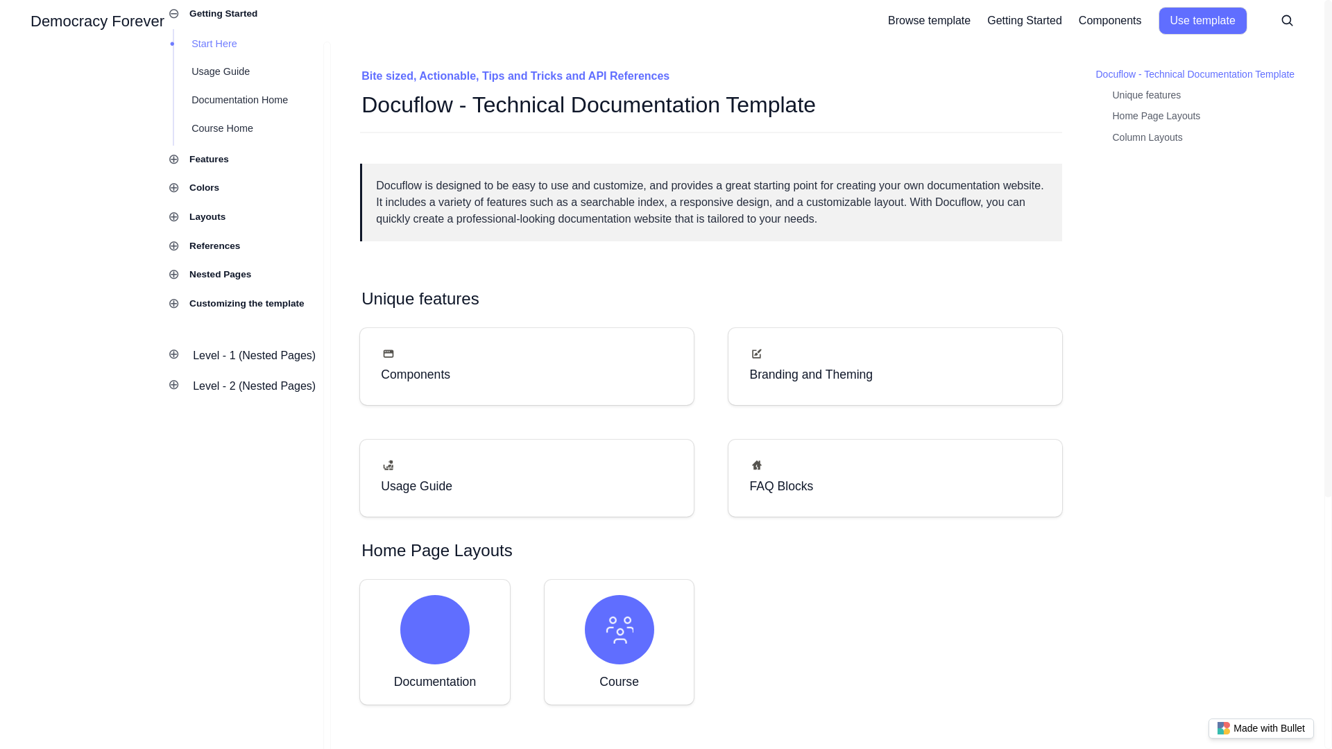 website screenshot of https://democracyforever-bullet.pages.dev/